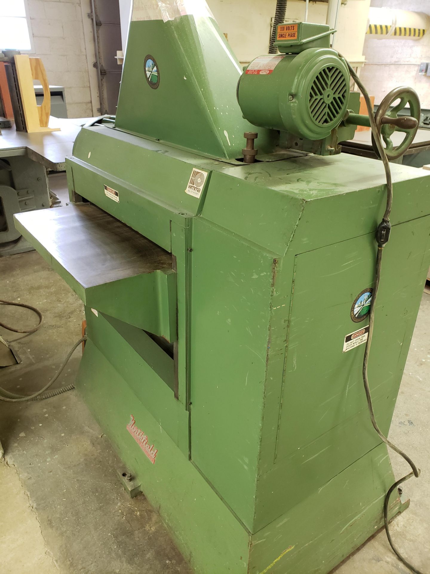 Northfield No. 7, 25" Planer, S/N 821309-F, 10 PH, 220 v, 3 PH, with Model 7KG, 1/2 HP, 110 v, 1 - Image 8 of 10