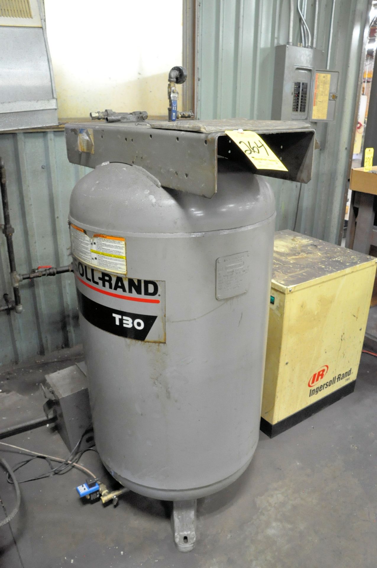 Ingersoll-Rand Model T30, 80-Gallon Vertical Air Receiving Tank, (Exhaust Duct Not Included)