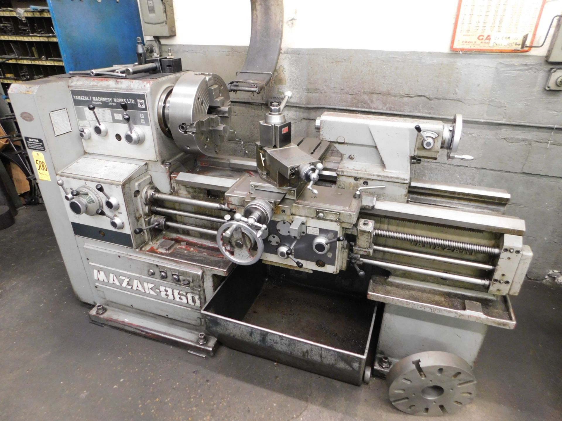 Mazak Model 860 Geared Head Engine Lathe, s/n 33385W, 21 In. X 36 In., 15 In. 4-Jaw Chuck, Aloris CA - Image 3 of 6