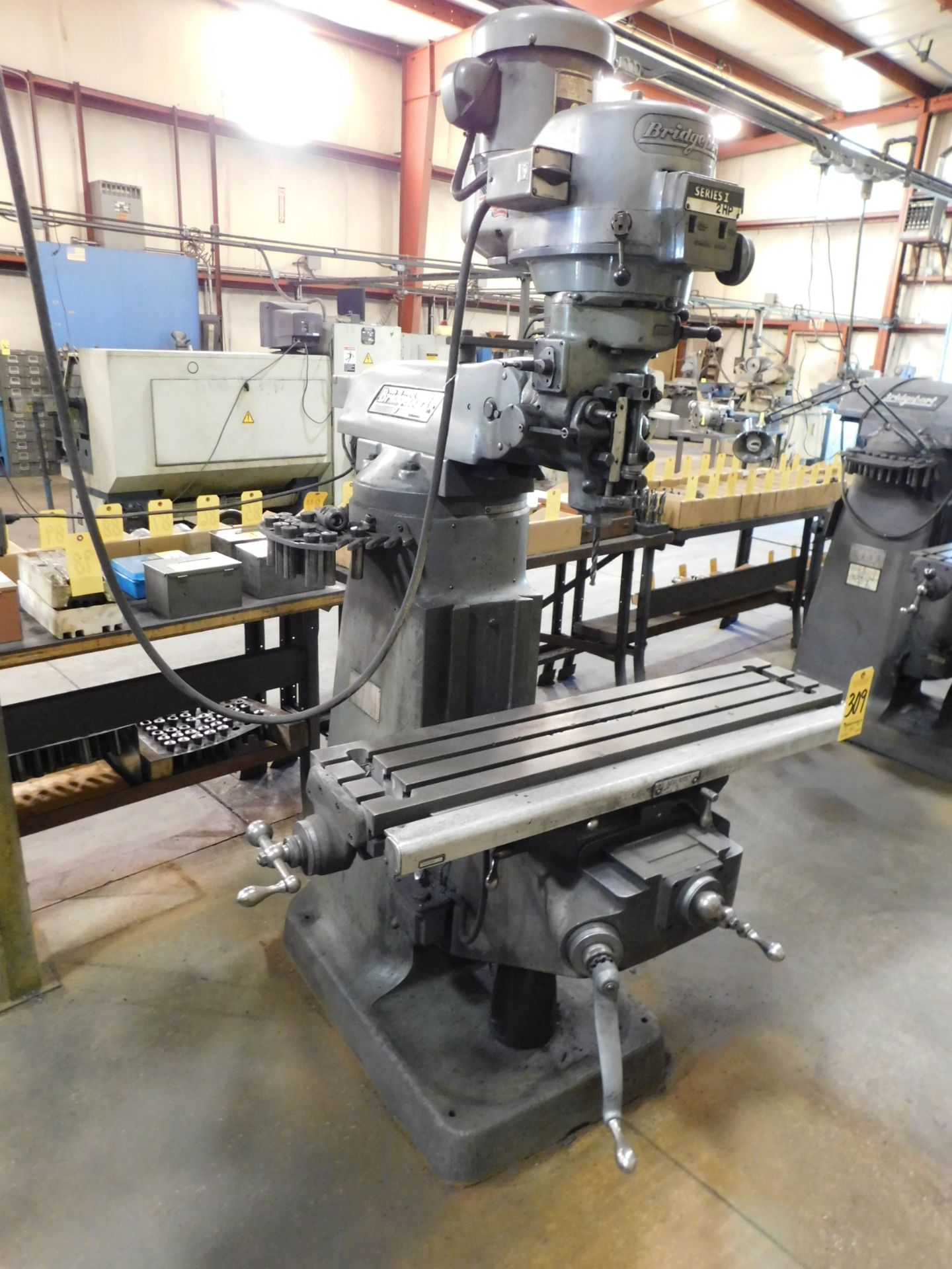 Bridgeport Series I, 2 HP Vertical Mill, s/n 12BR239284, 9” X 42” Table, Accurite D.R.O.