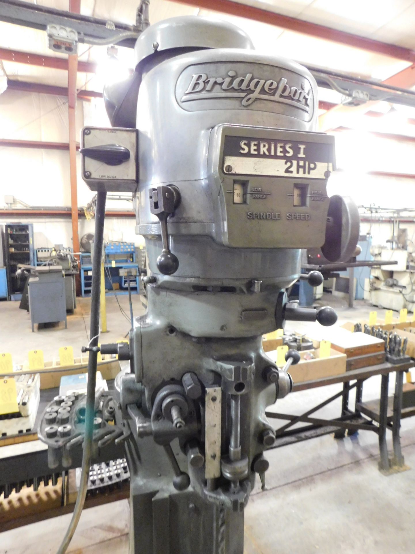 Bridgeport Series I, 2 HP Vertical Mill, s/n 12BR239284, 9” X 42” Table, Accurite D.R.O. - Image 8 of 11