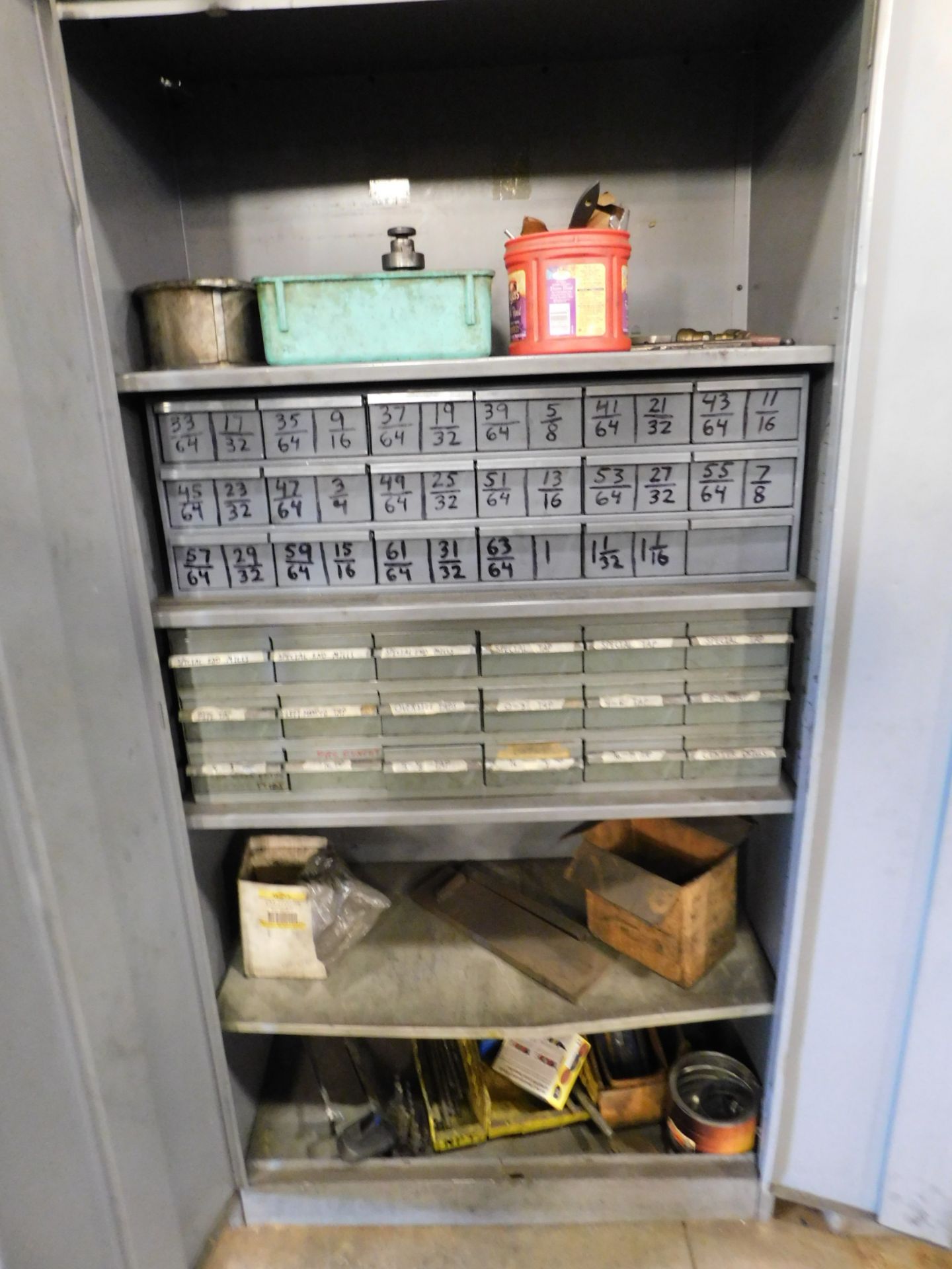 2-Door Metal Upright Storage Cabinet and Contents - Image 2 of 2