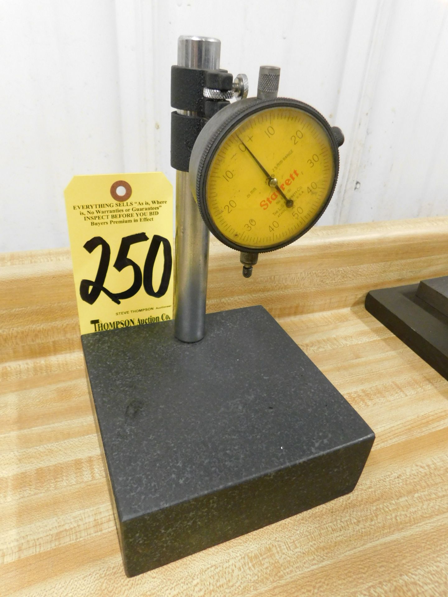 Granite Base Indicator Stand with Starrett Dial Indicator