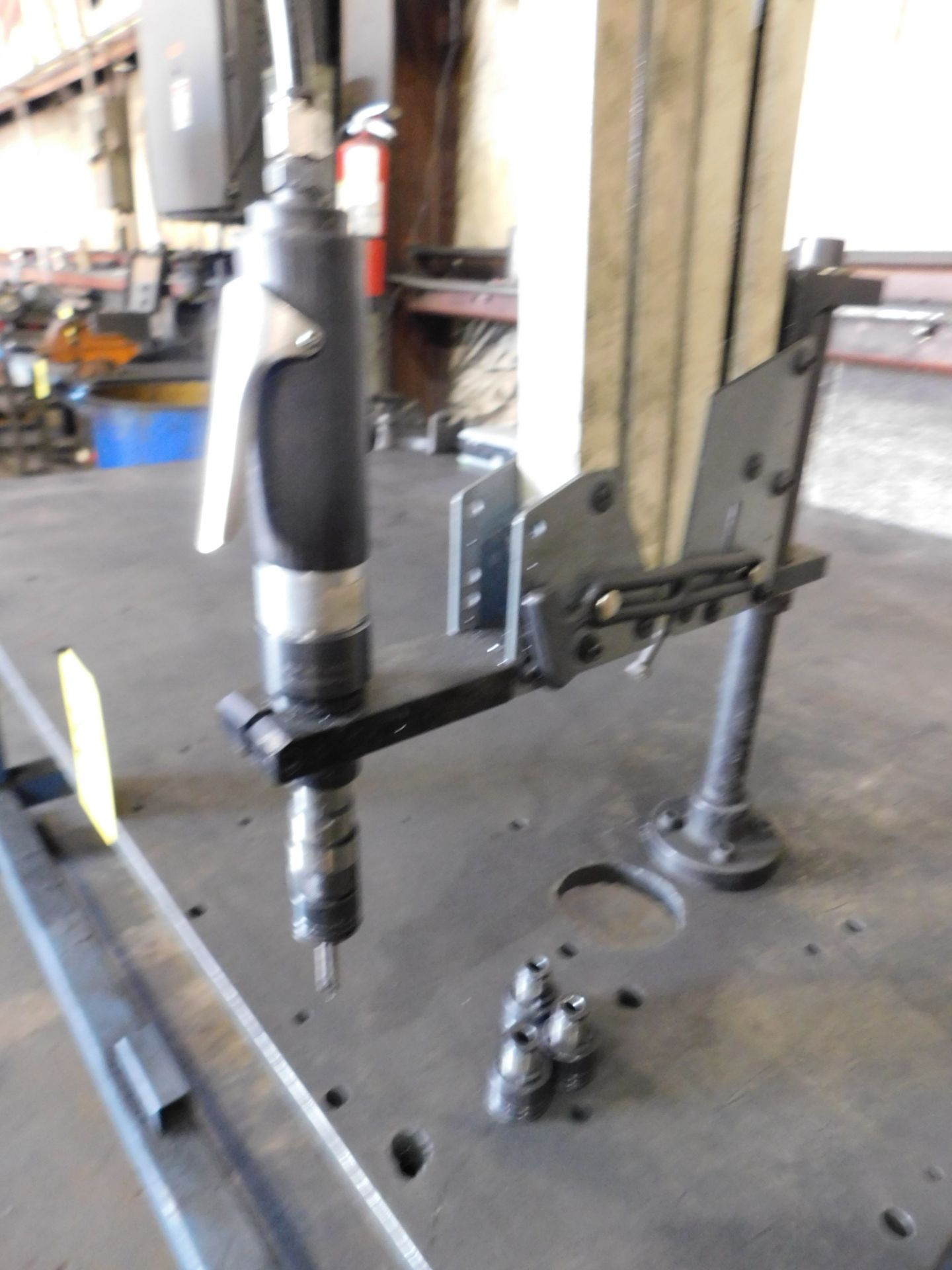 Pneumatic Flex Arm Tapper Mounted on 60 In. X 72 In. Steel Table with (4) Quick Change Tap Collets - Image 2 of 6