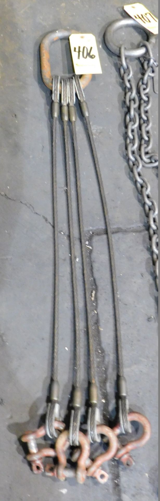 Lifting Cables with Clevices, 4 Ft. Long