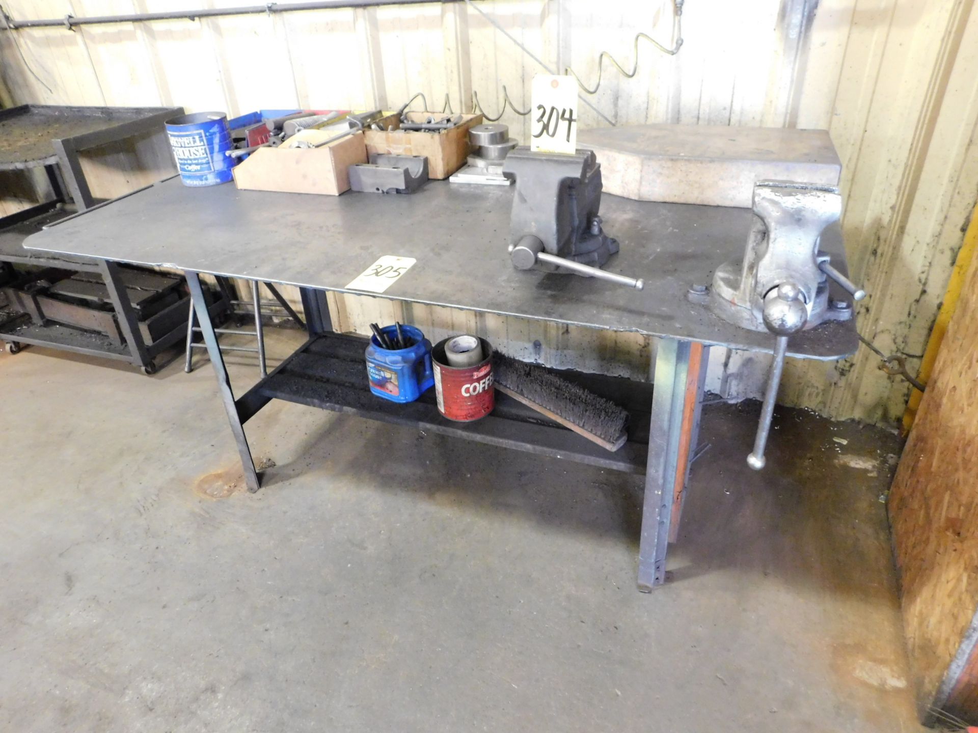 Steel Work Bench with 4 Inch Bench Vise