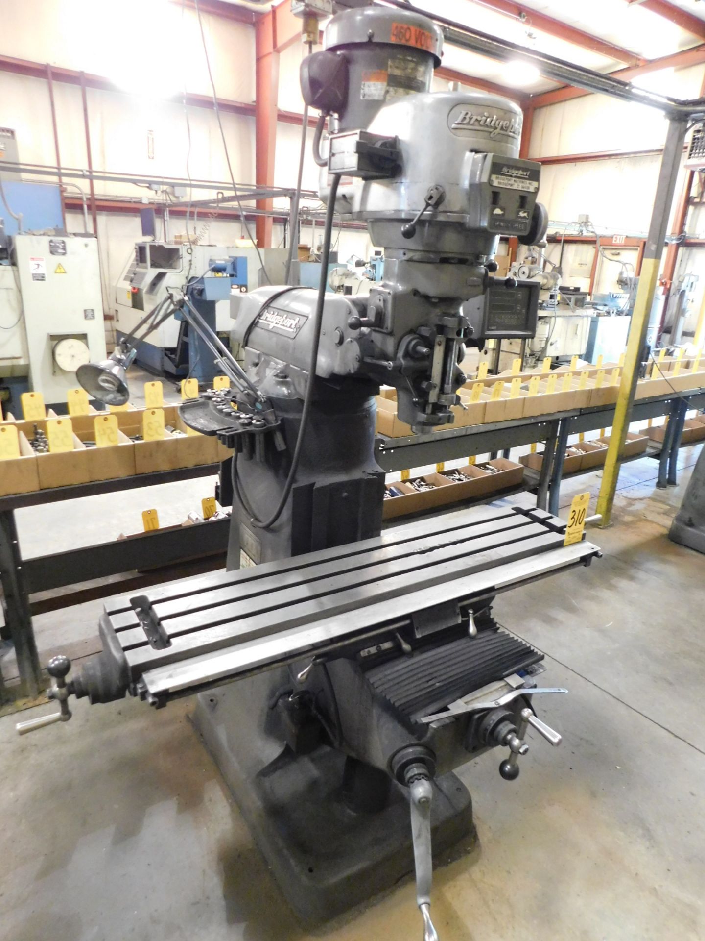 Bridgeport Series I, 2 HP Vertical Mill, s/n BR273024, 9” X 48” Table, Newall D.R.O. - Image 3 of 9