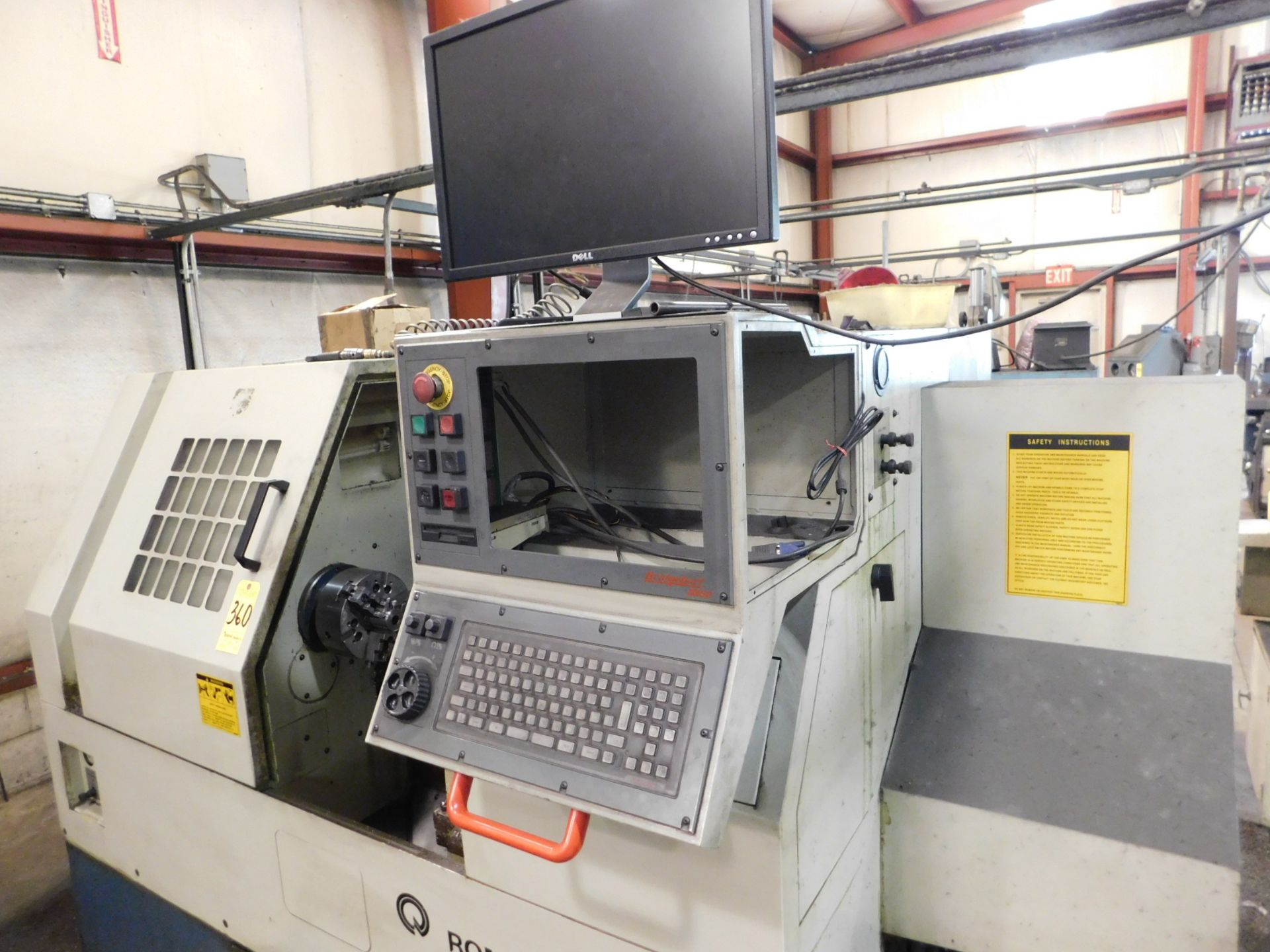 Bridgeport Romi Power Path 15 DX-32 CNC Turning Center, s/n 016-001933-350, New 1996, 17.32” Maximum - Image 7 of 11