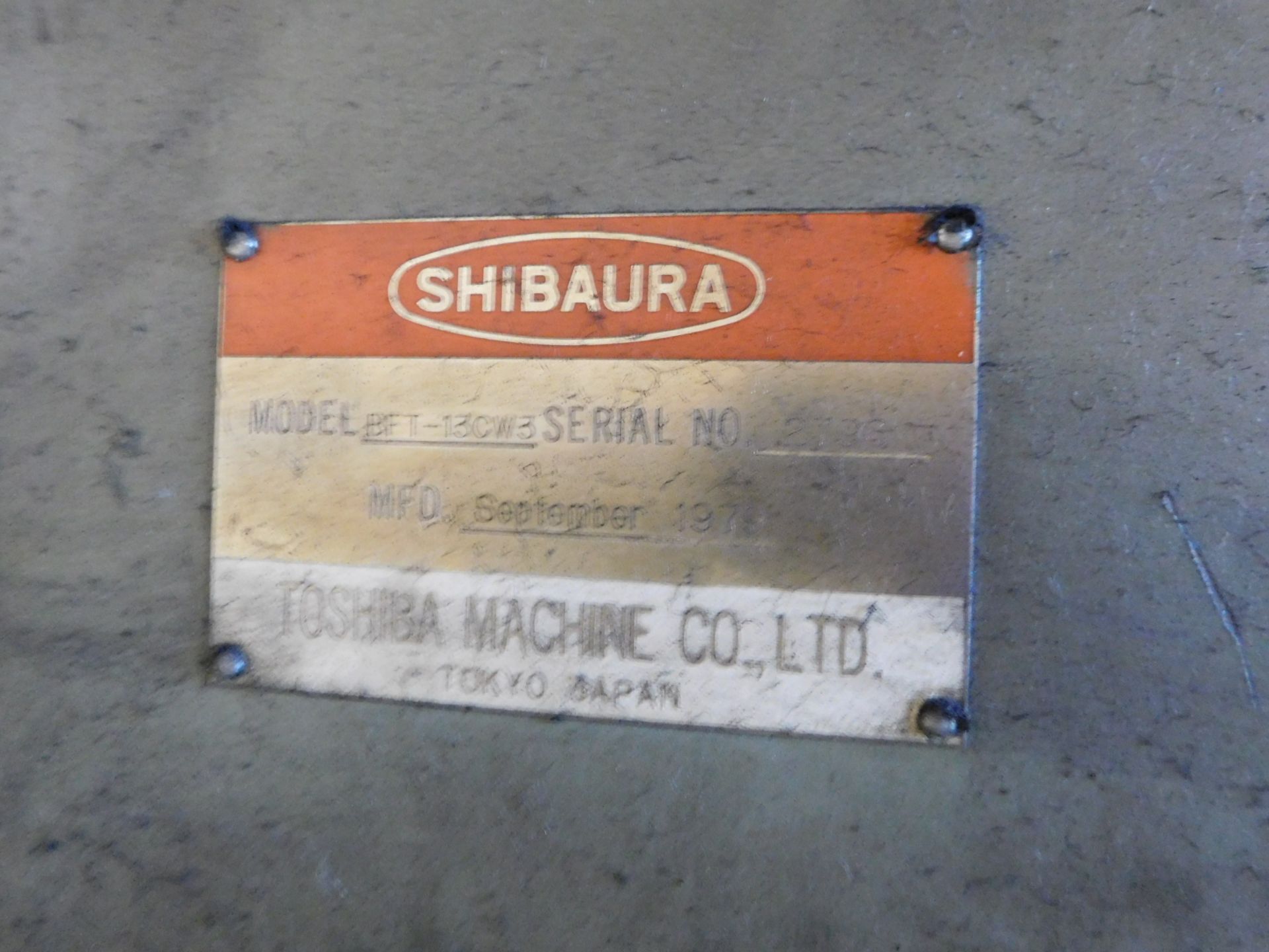 Shibaura/Toshiba Model BFT-13CW3PD Table Type Horizontal Boring Mill, s/n 153310, New 1979, 5.12 In. - Image 21 of 21