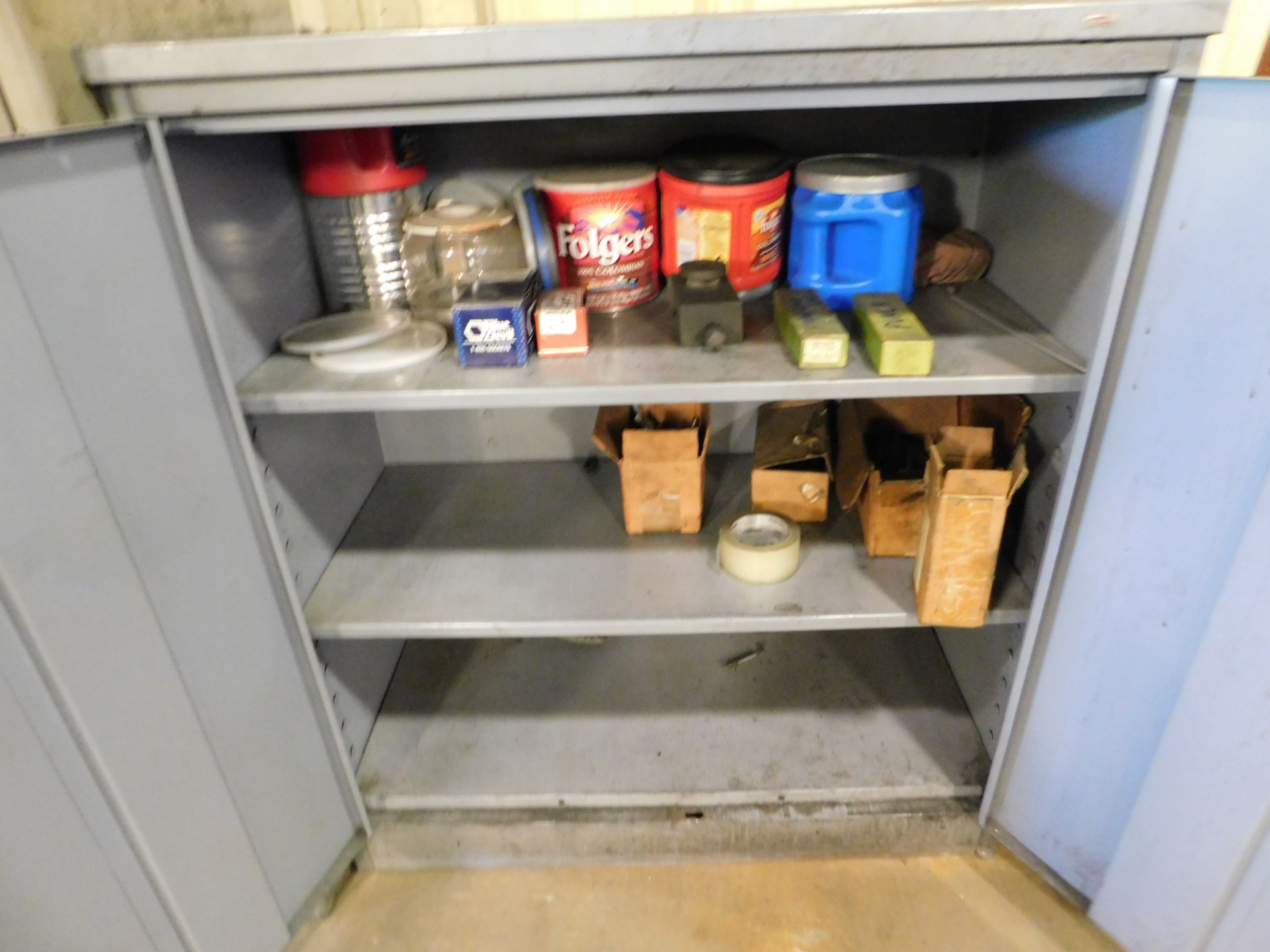 2-Door Metal Cabinet and Contents - Image 2 of 2