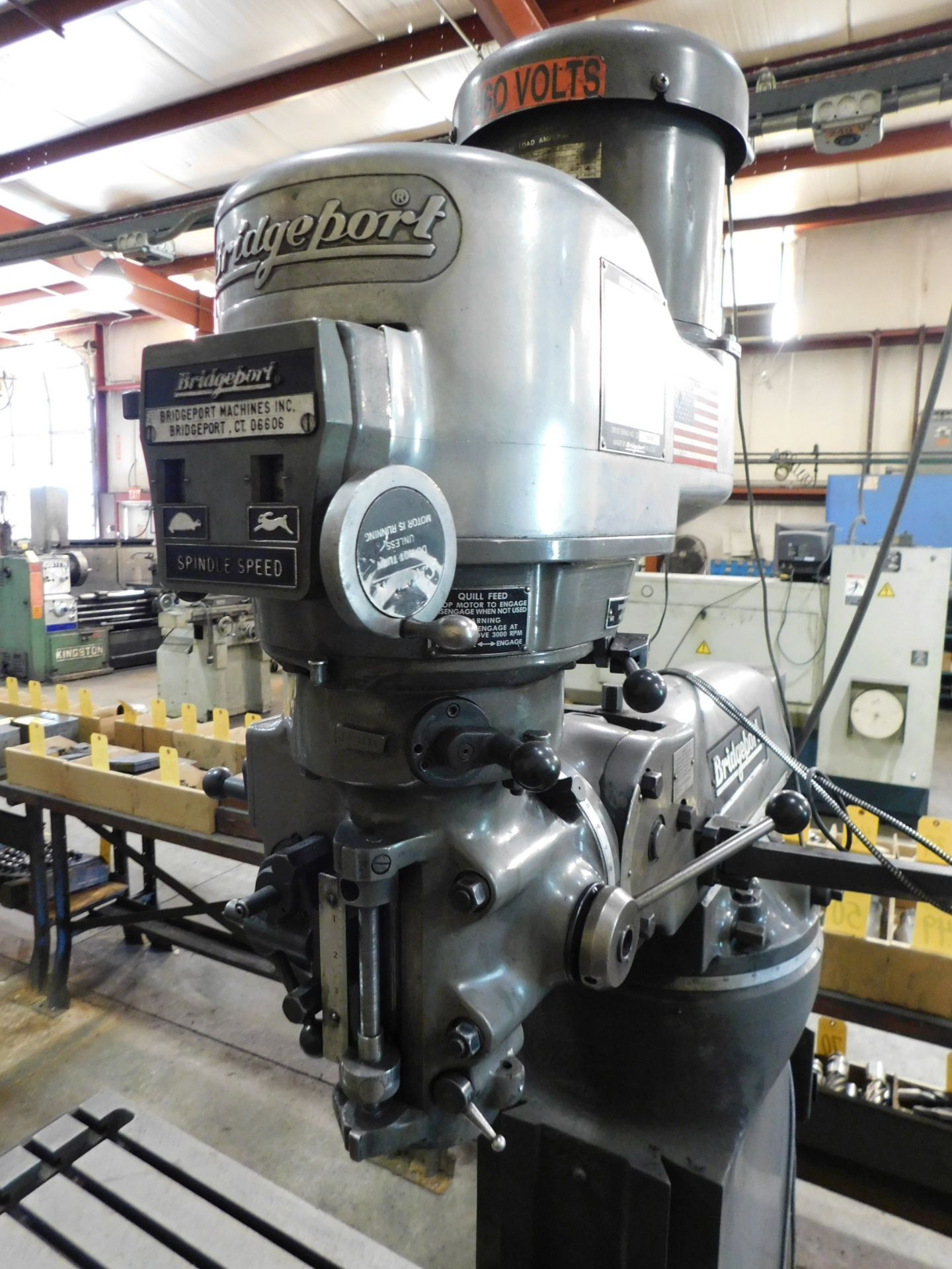 Bridgeport Series I, 2 HP Vertical Mill, s/n BR273024, 9” X 48” Table, Newall D.R.O. - Image 6 of 9