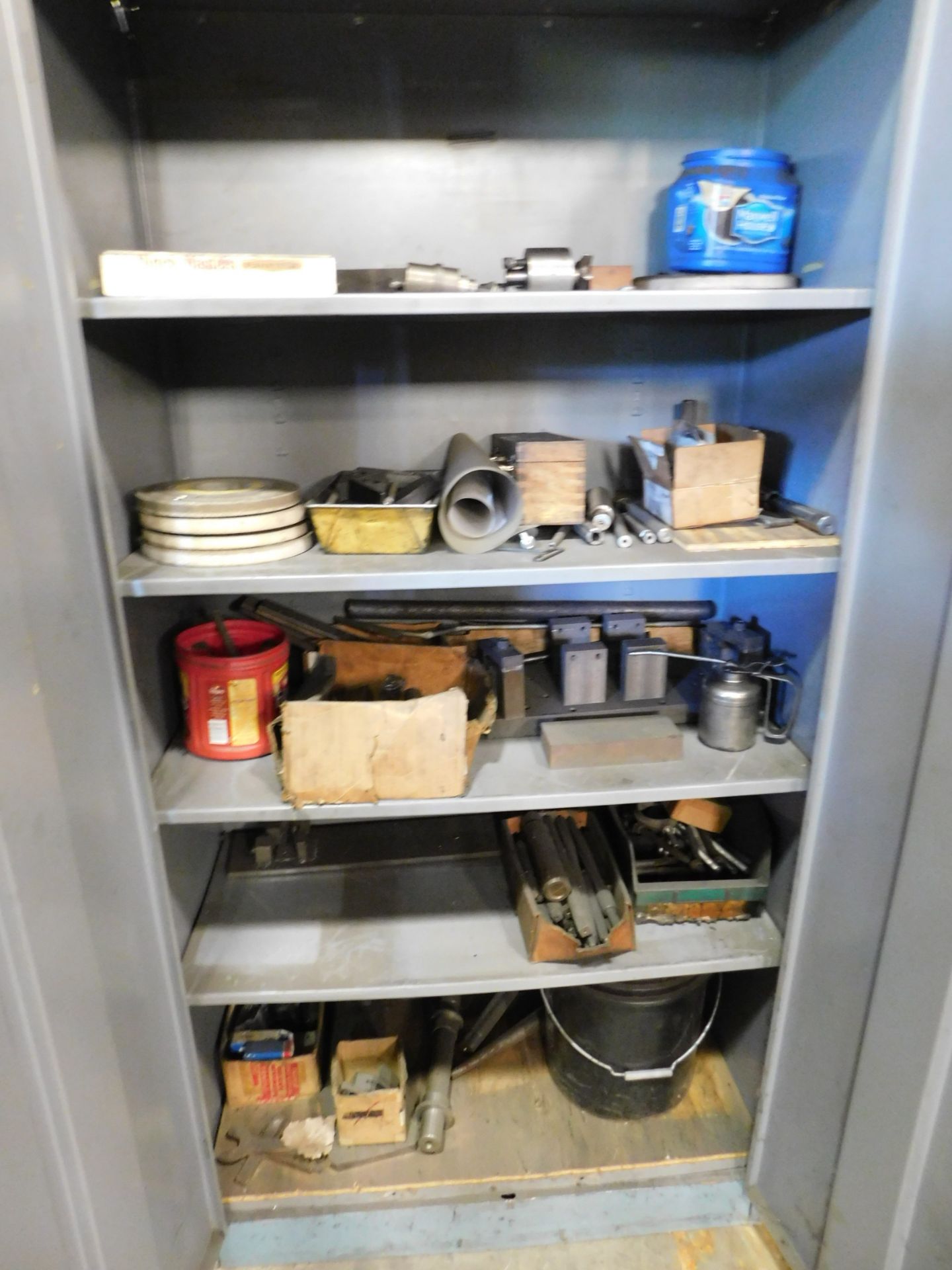 2-Door Metal Upright Storage Cabinet and Contents - Image 2 of 2