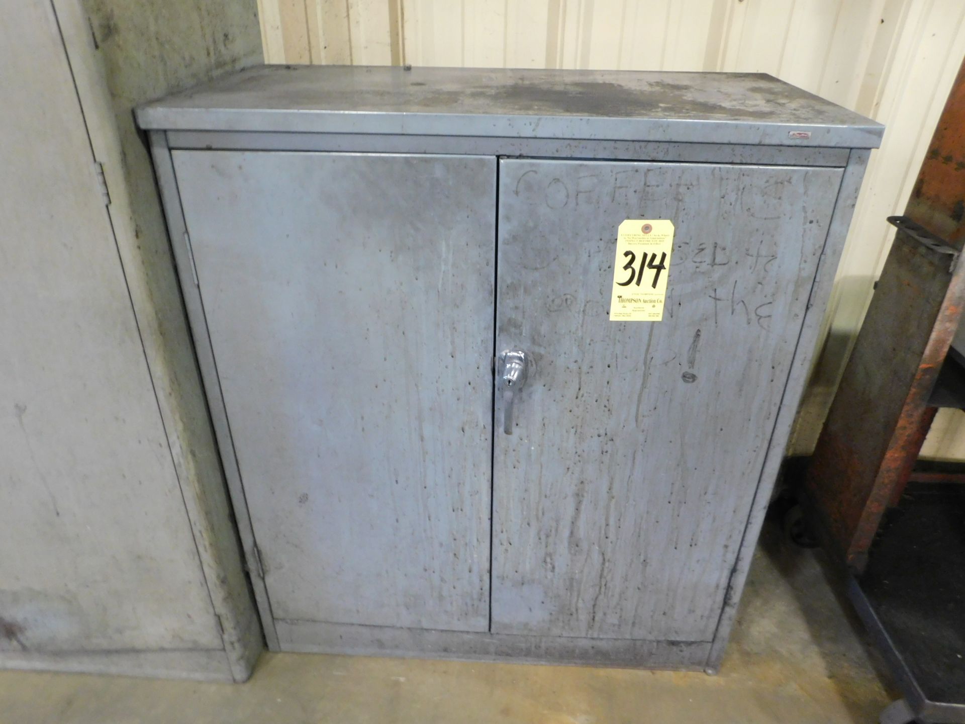 2-Door Metal Cabinet and Contents