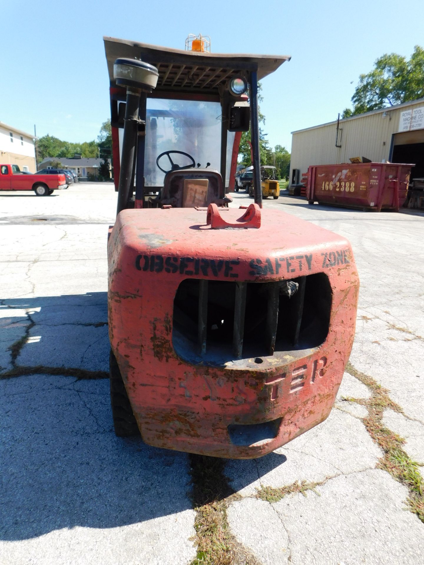 Hyster Model XL100 Fork Lift, s/n F005D003111L, Cushion Tire, Cage, 10,000 Lb. Capacity, Diesel - Image 5 of 18