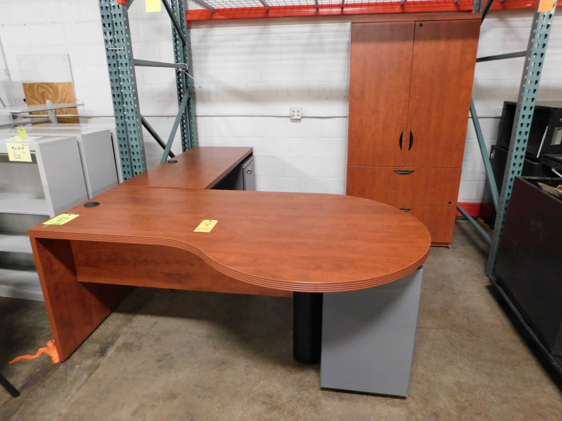 Steelcase L-Shaped Desk with Armoire