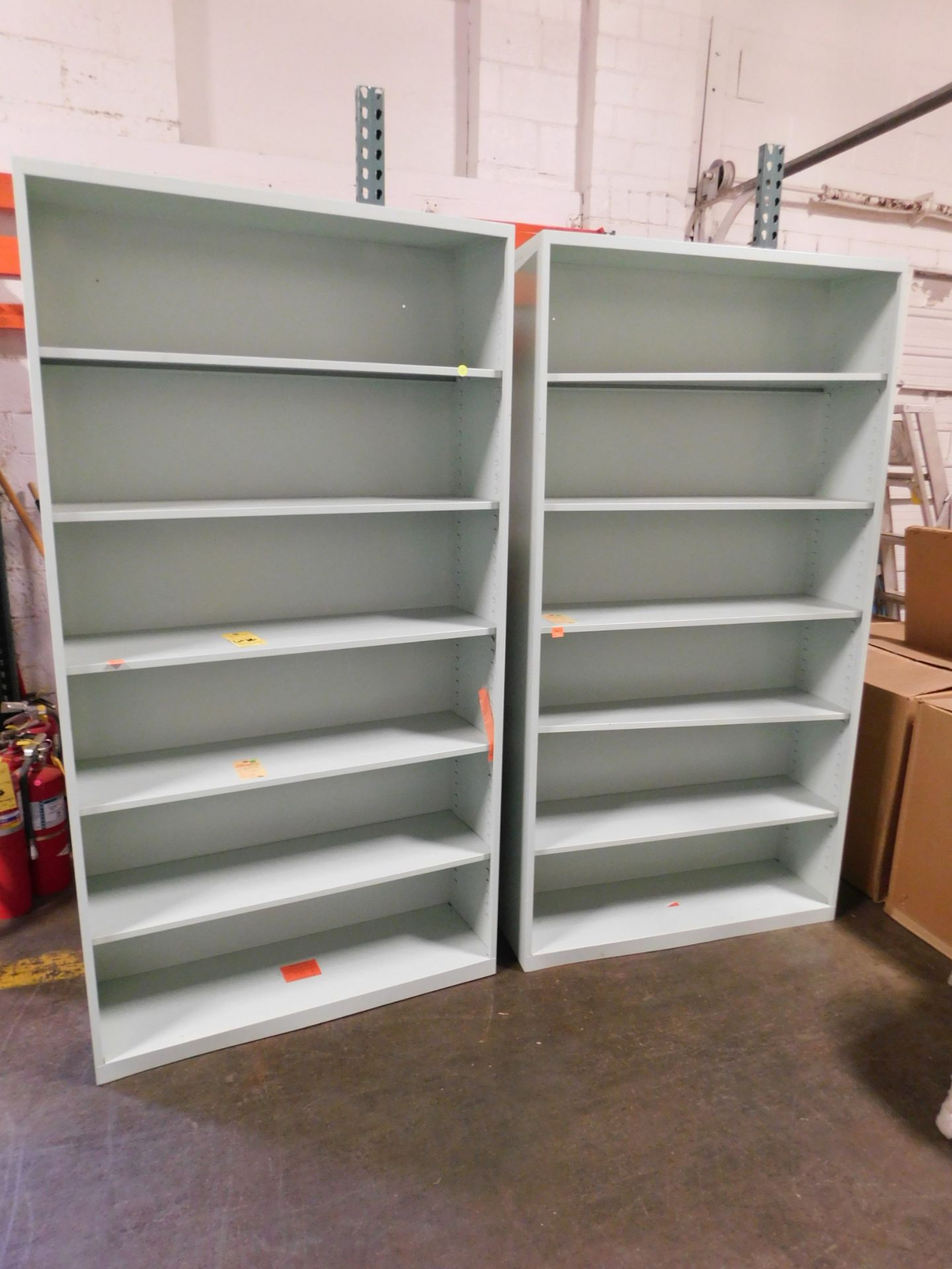 (2) Metal Bookshelves, 42" W x 79" H