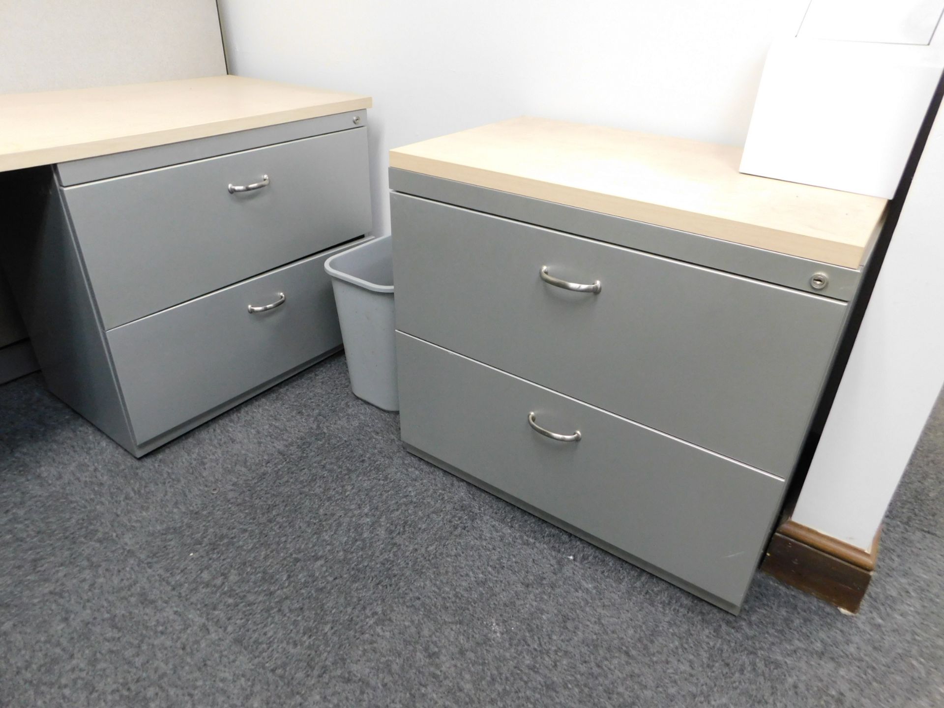 Secretarial Cubicle, 6' x 7' with Extra 2- Drawer Lateral File (Note: This item is located on the - Image 3 of 4