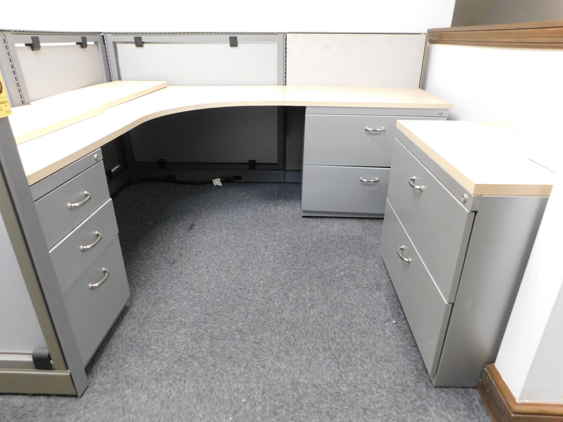 Secretarial Cubicle, 6' x 7' with Extra 2- Drawer Lateral File (Note: This item is located on the - Image 4 of 4