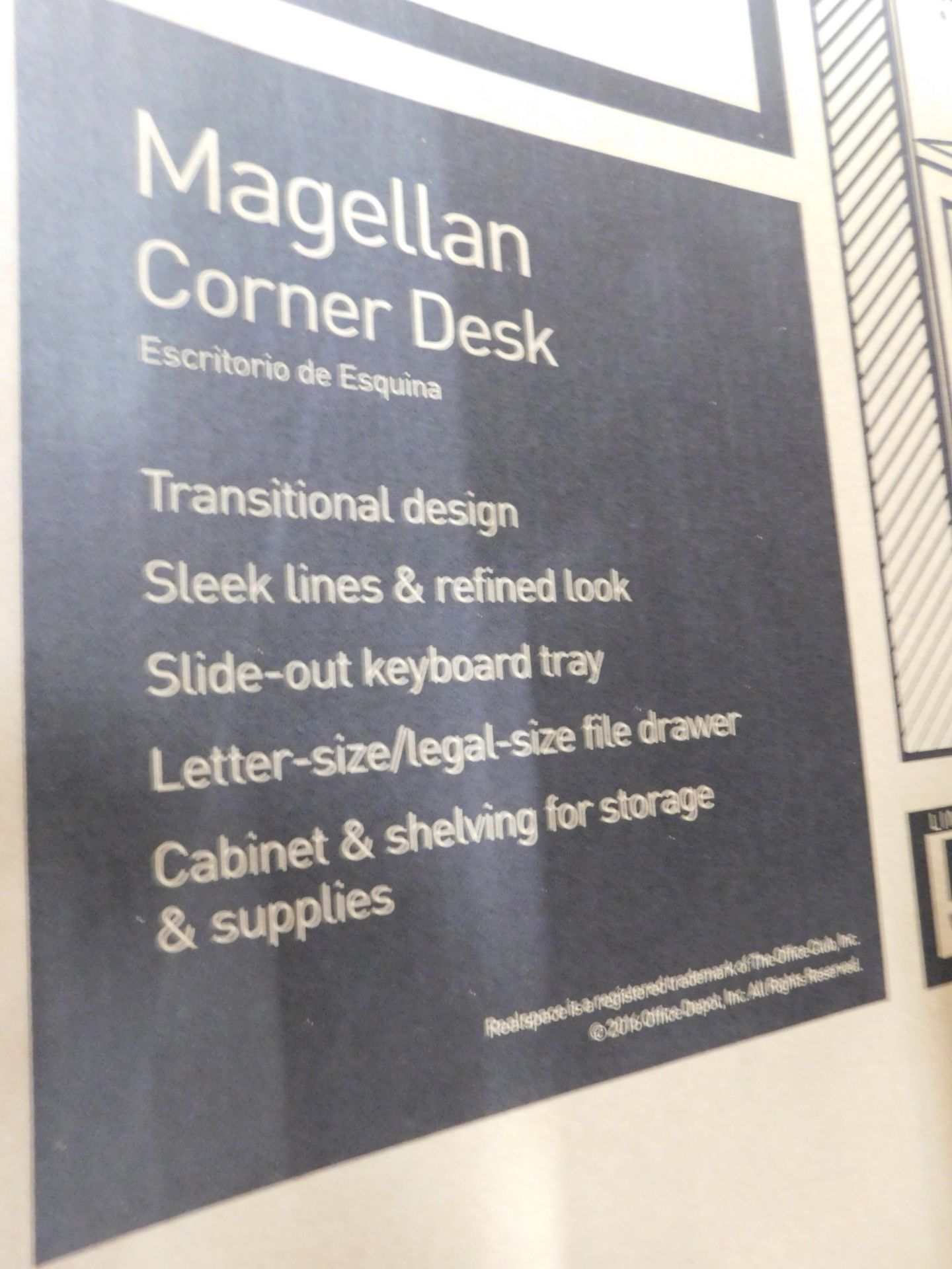 Magellan Corner Desk, Assembled Dimensions: 60" W x 30" H x 39" D - Image 2 of 3