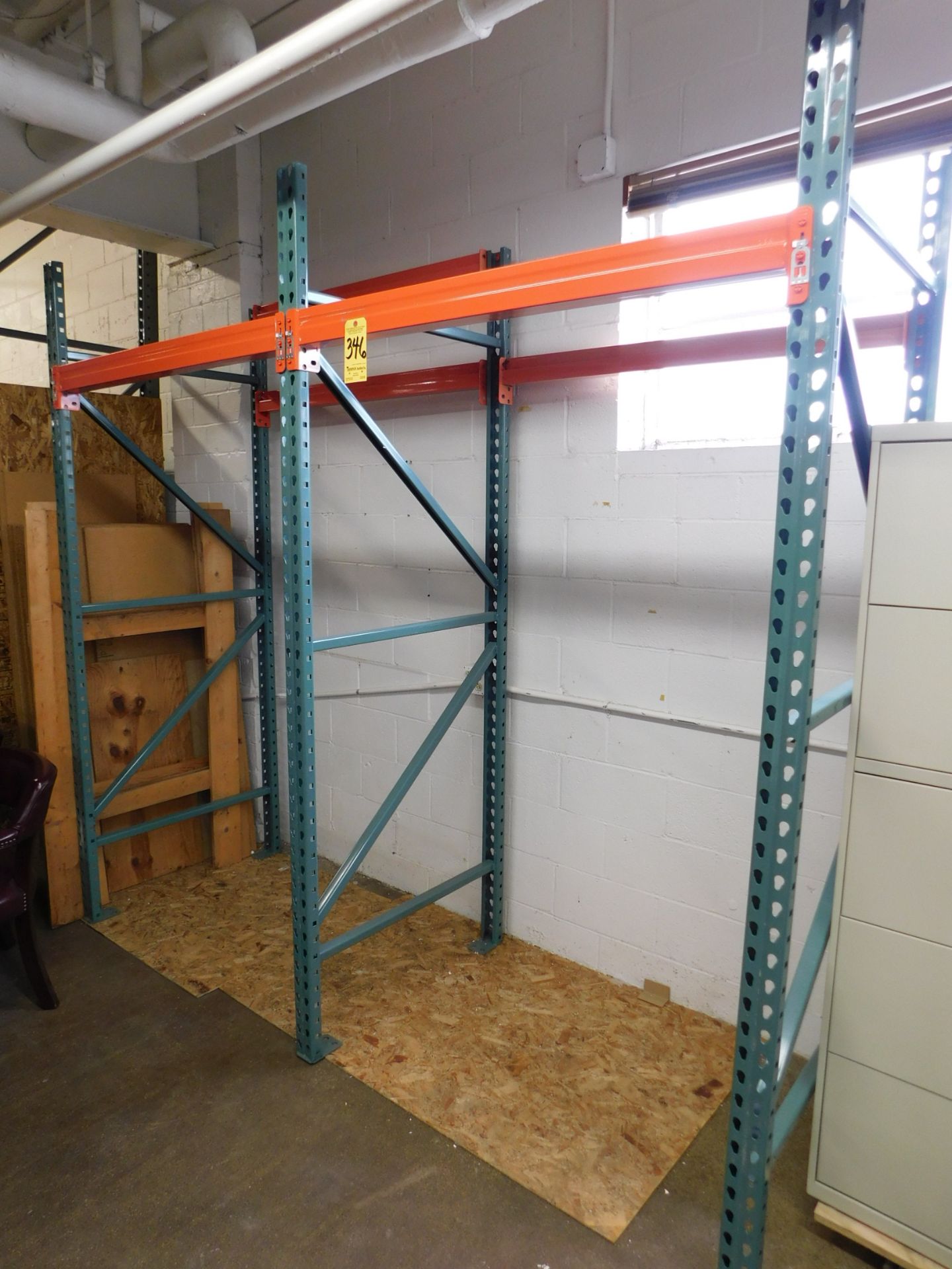 Pallet Shelving, (2) Sections, 8' H x 4' W x 3' D