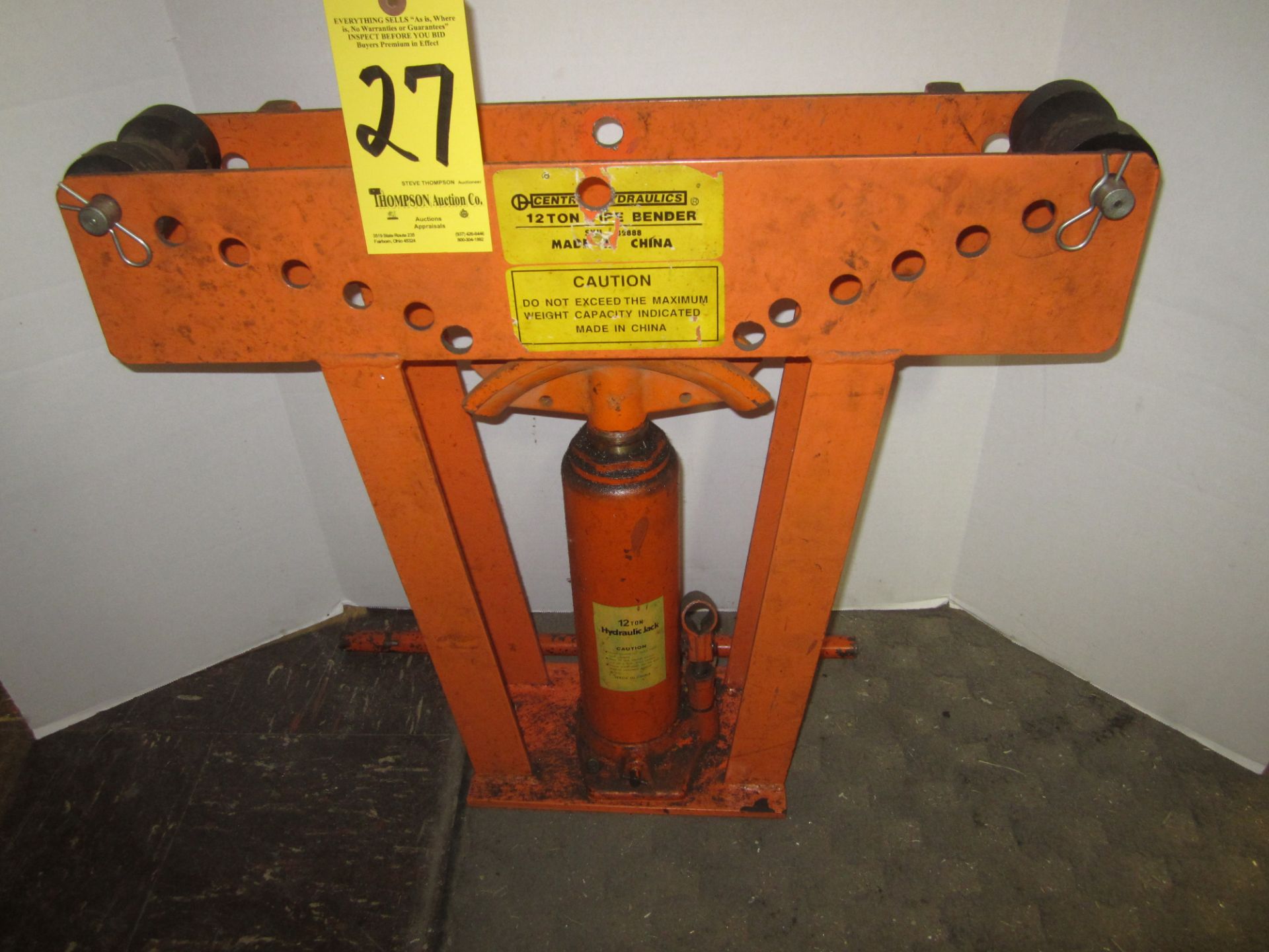 Central Hydraulics 12 Ton Pipe Bender