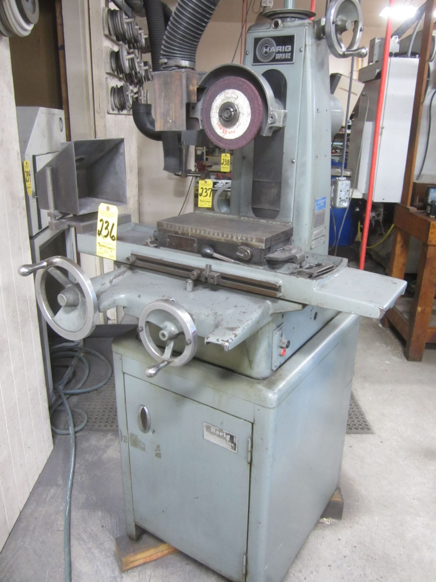 Harig Super 612 Hand Feed Surface Grinder, s/n 6410, Walker Ceramax 6 In. X 12 In. Magnetic Chuck,