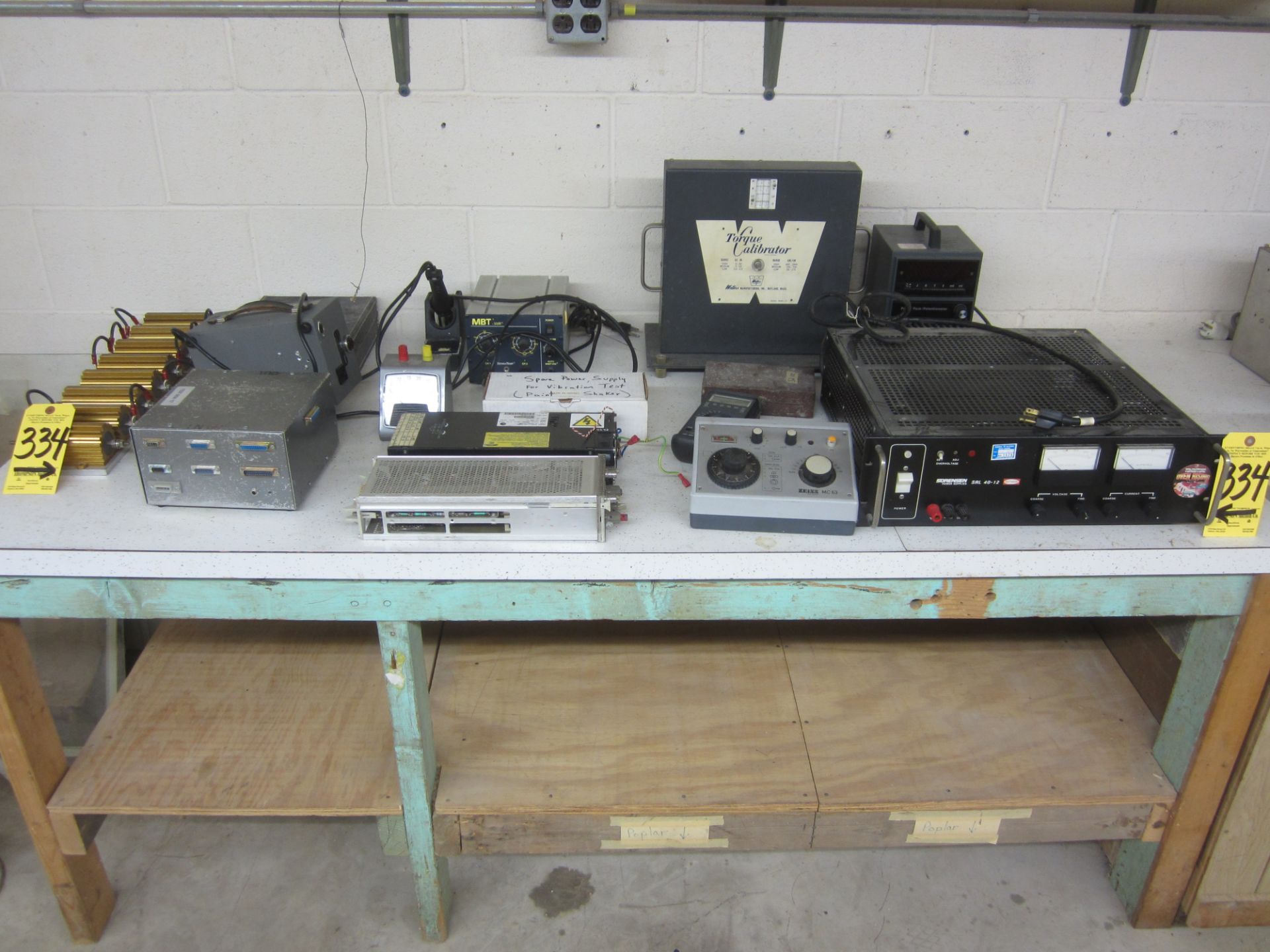 Lot of Miscellaneous Electrical Items on Shop Table