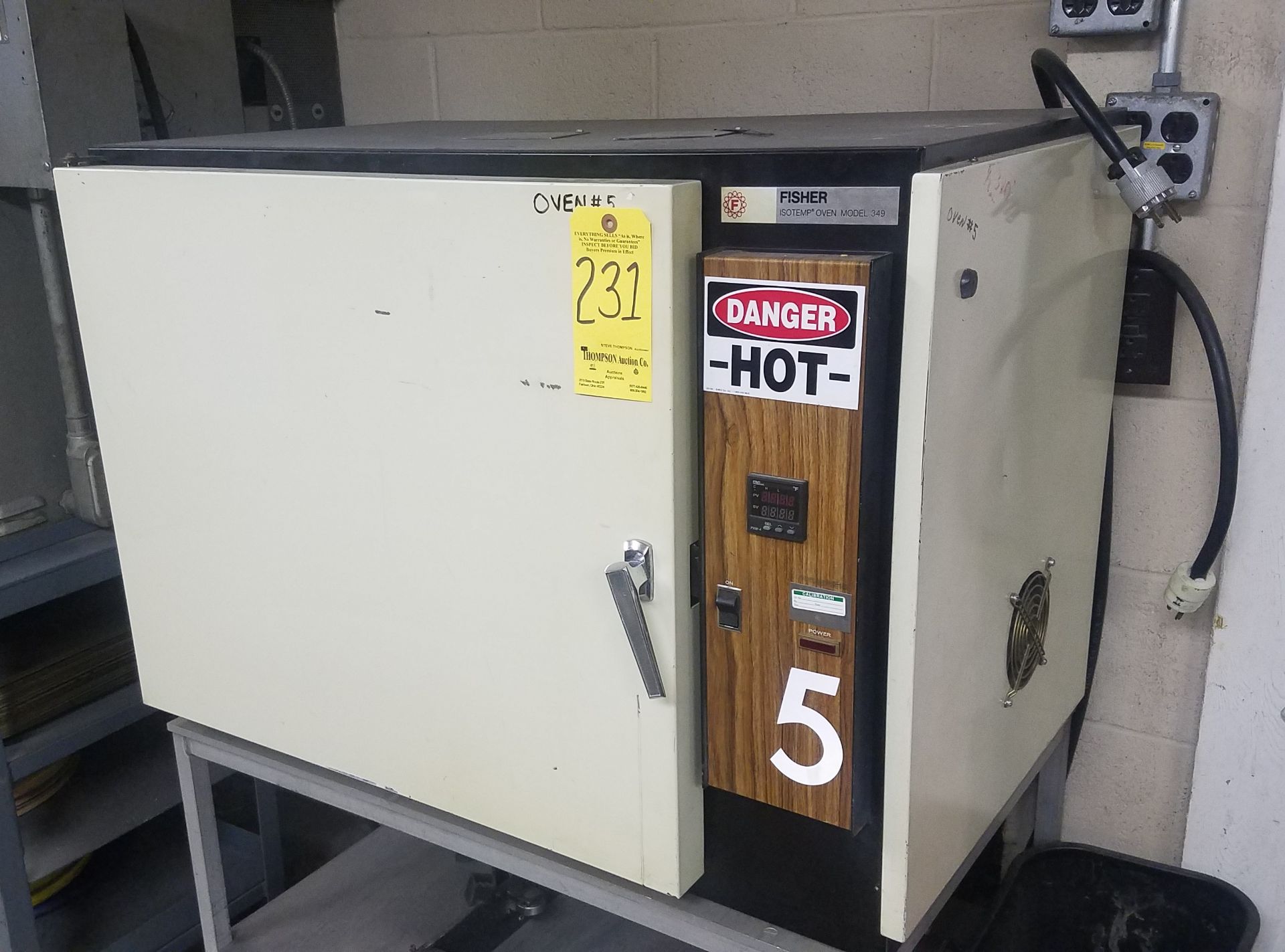 Fisher Isotemp Model 349 Electric Oven