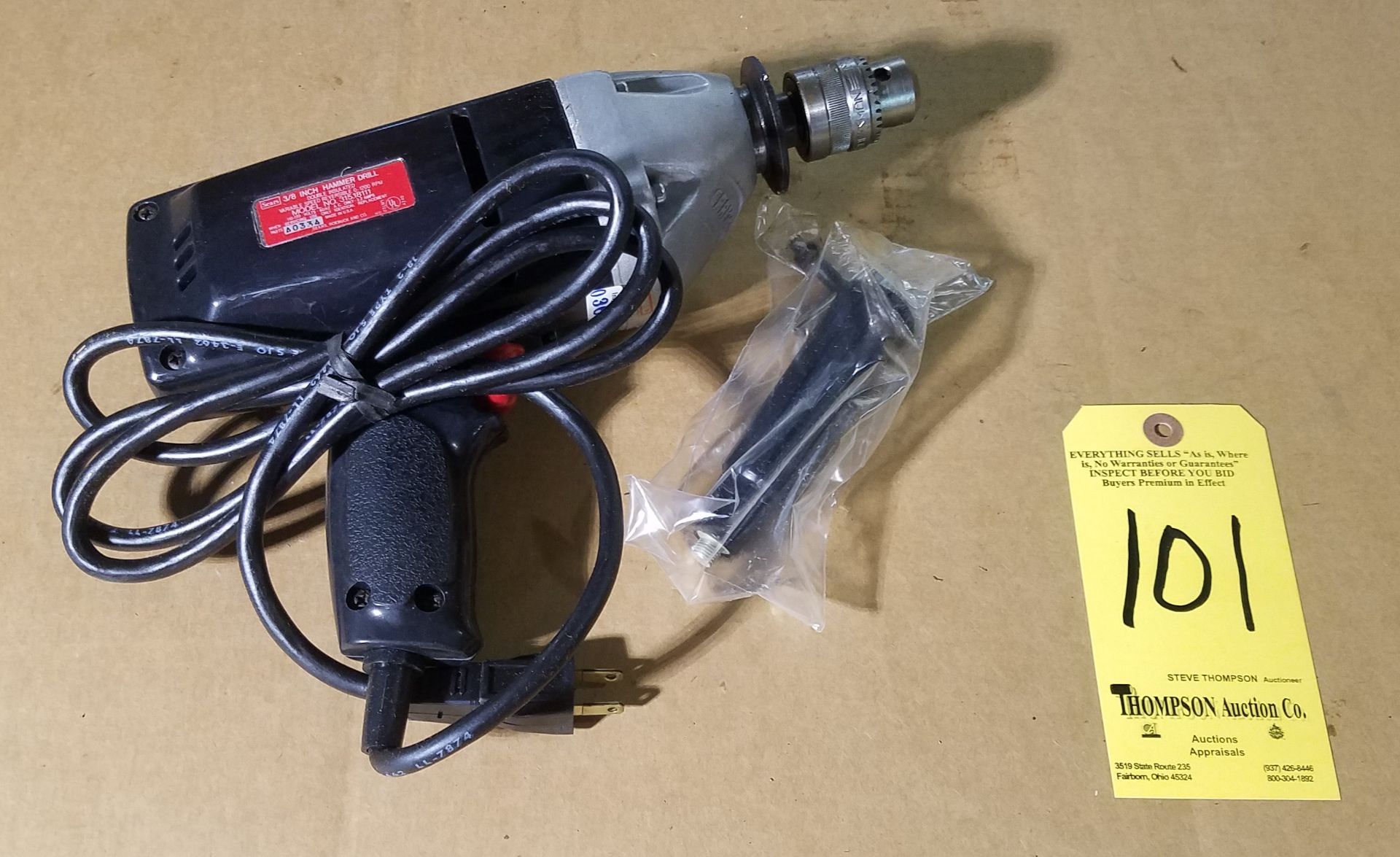 Sears 3/8 Inch Variable Speed Hammer Drill