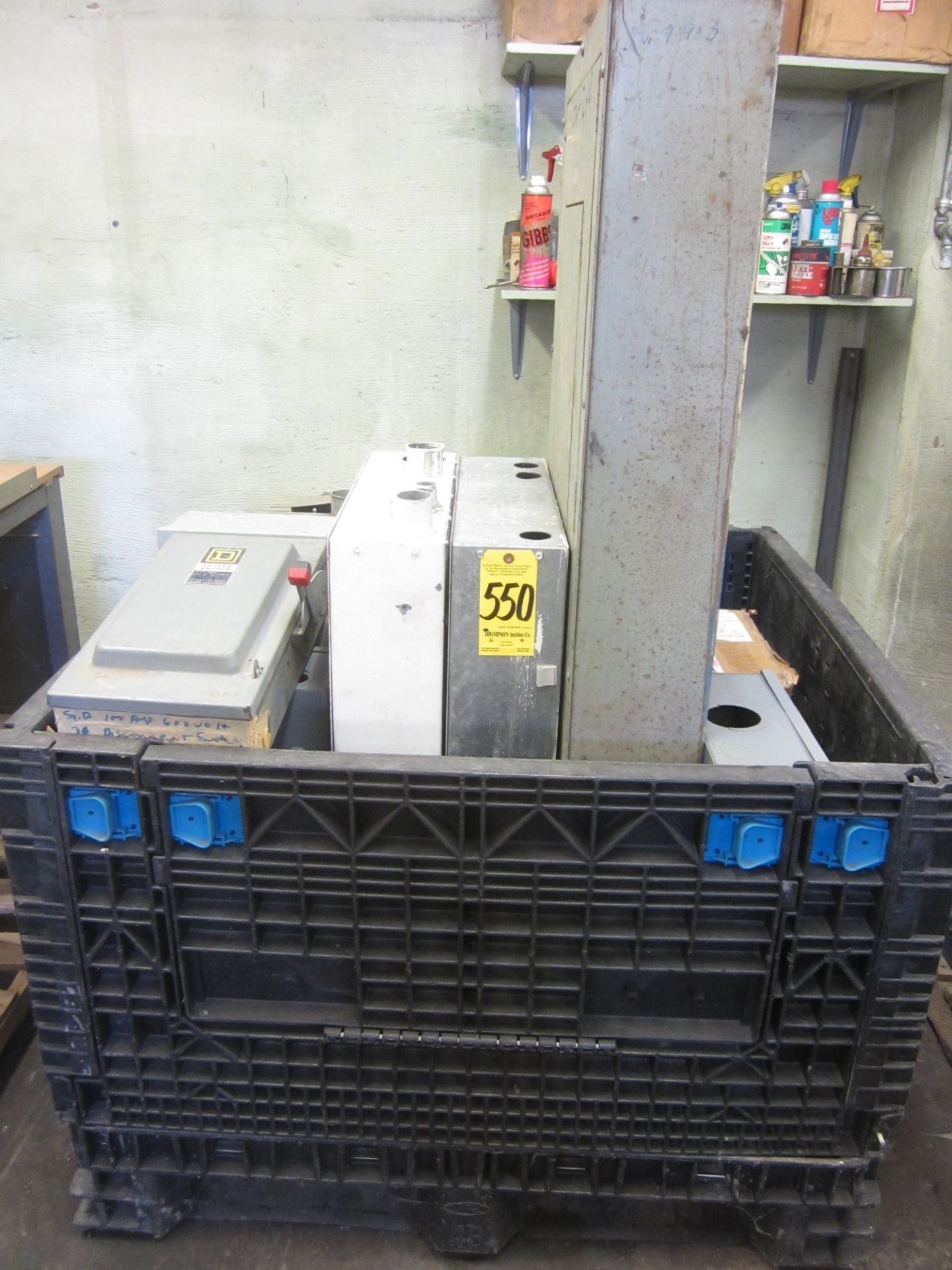 Plastic Basket with Disconnect Boxes and Miscellaneous, Electrical Enclosures