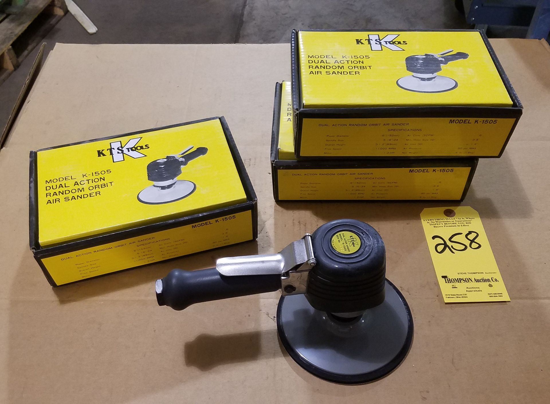 (2) KTS Model DA 5 Inch Pneumatic Sander