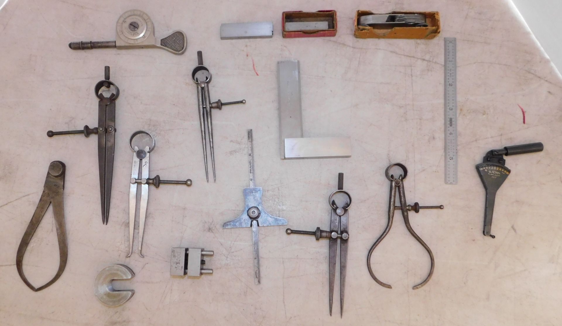 Machinist Square, Calipers, and Miscellaneous Inspection Tools