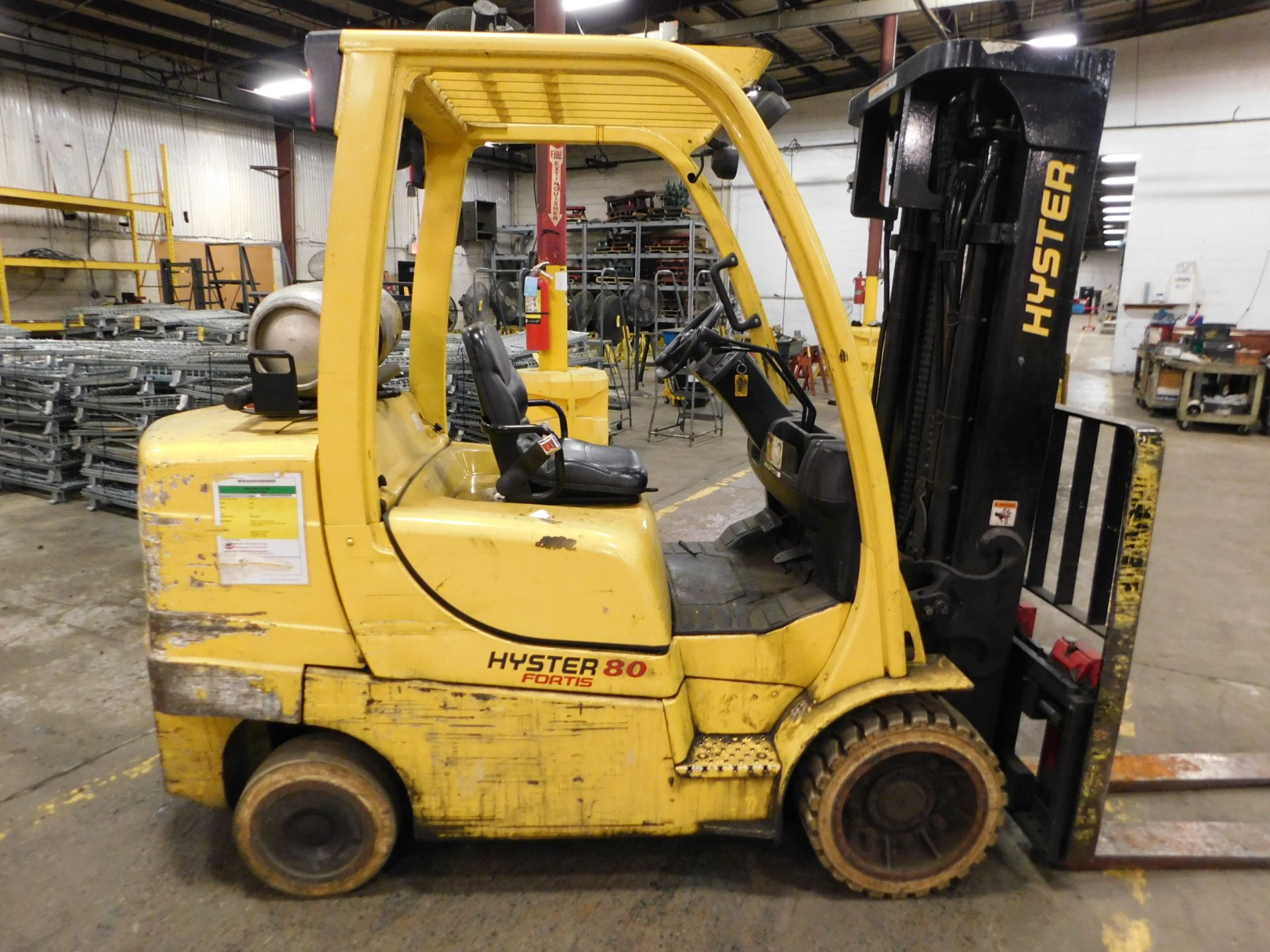 Hyster Model S80FT Fork Lift, s/n G004V12283E, New 2007, 7,550 Lb. Capacity, LP, Hard Tire, Non- - Image 5 of 27