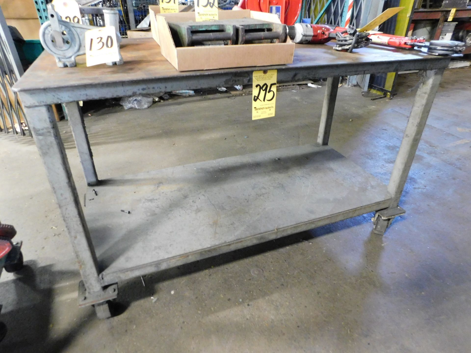 Steel Shop Cart, 28 In. X 52 In. X 34 In. High