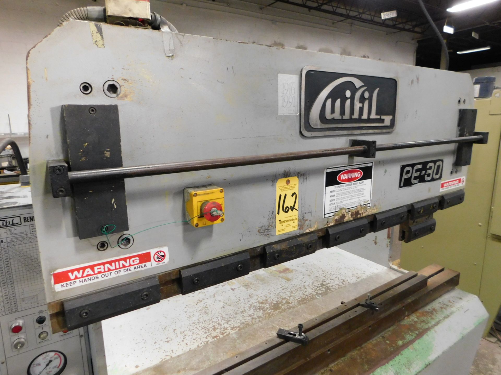 Guilfil Model PE-30 Upacting Hydraulic Press Brake, 5 Ft X 33 Ton Capacity, s/n 011847, New 1988, 62 - Image 4 of 19