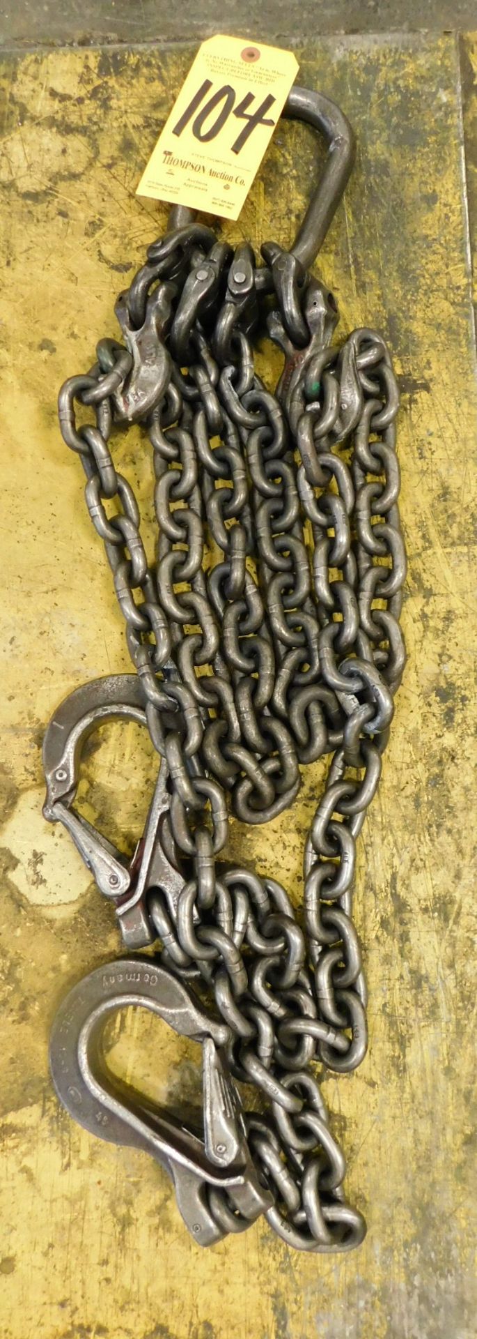 Lifting Chain, 2-Hook, 6 Ft. Long, Capacity Unknown