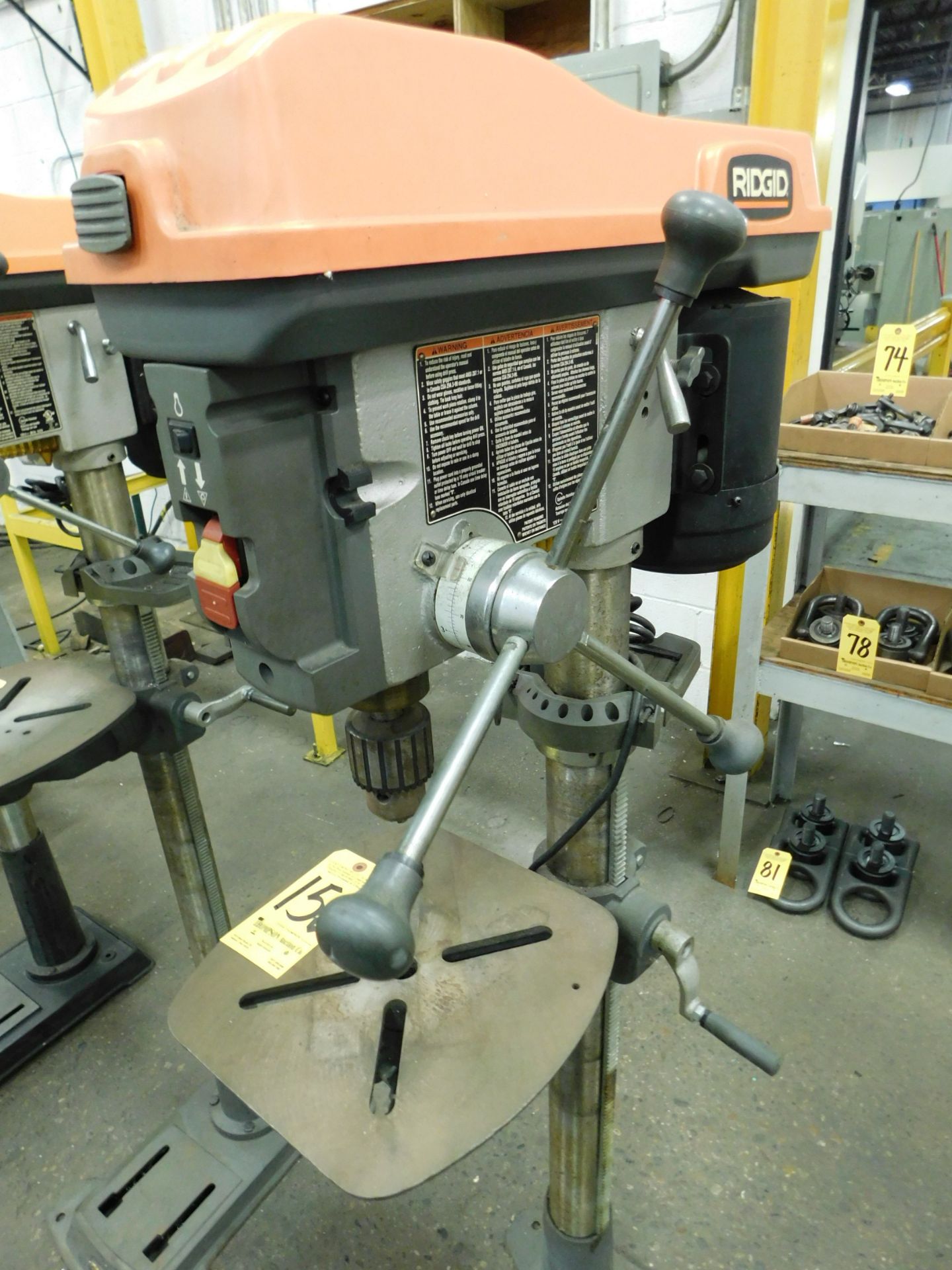 Ridgid Model DP15501, 15 In. Floor Model Drill Press, s/n AM062653519, 110/1/60 AC - Image 5 of 12