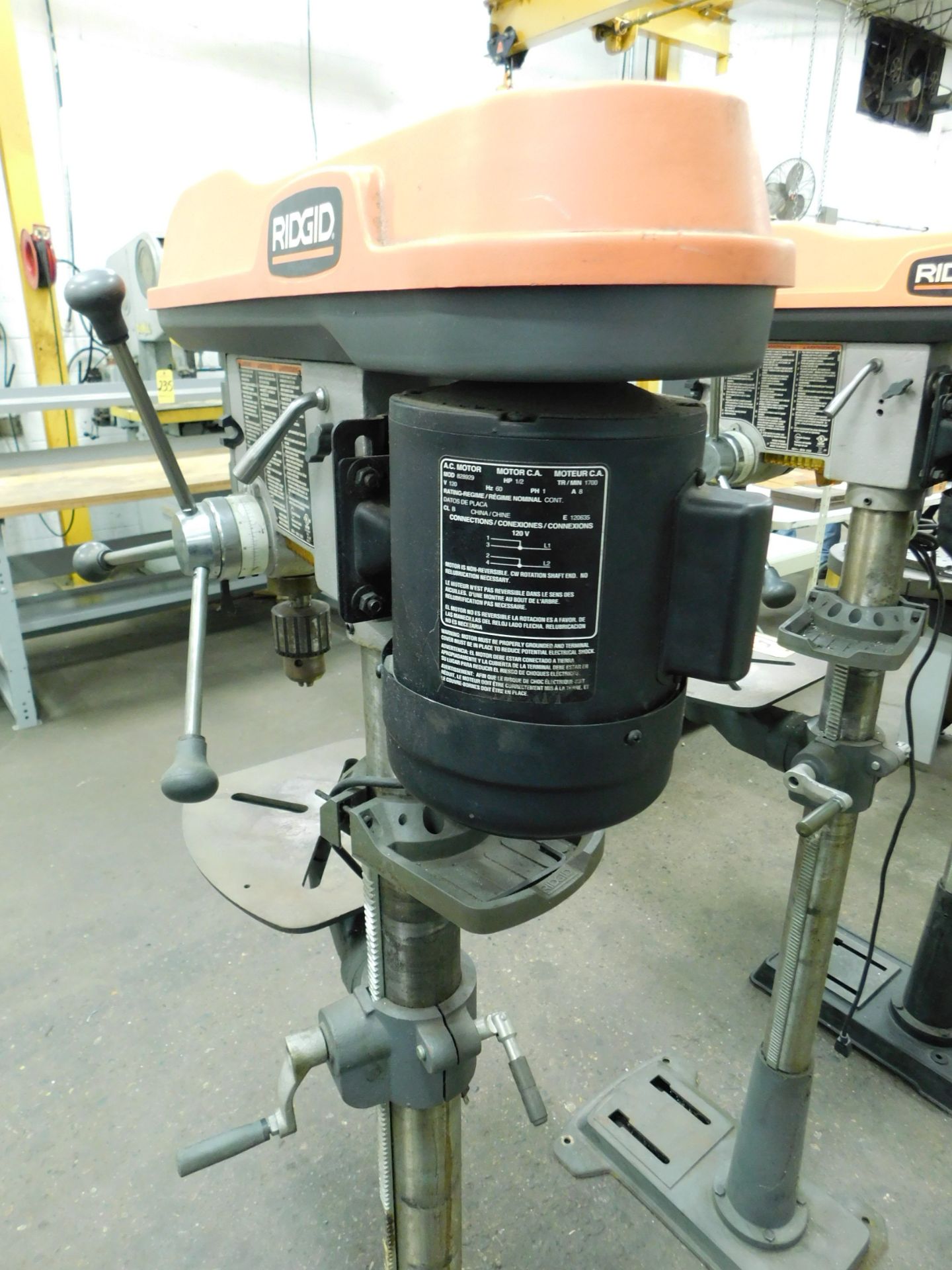 Ridgid Model DP15501, 15 In. Floor Model Drill Press, s/n AM062653519, 110/1/60 AC - Image 9 of 12