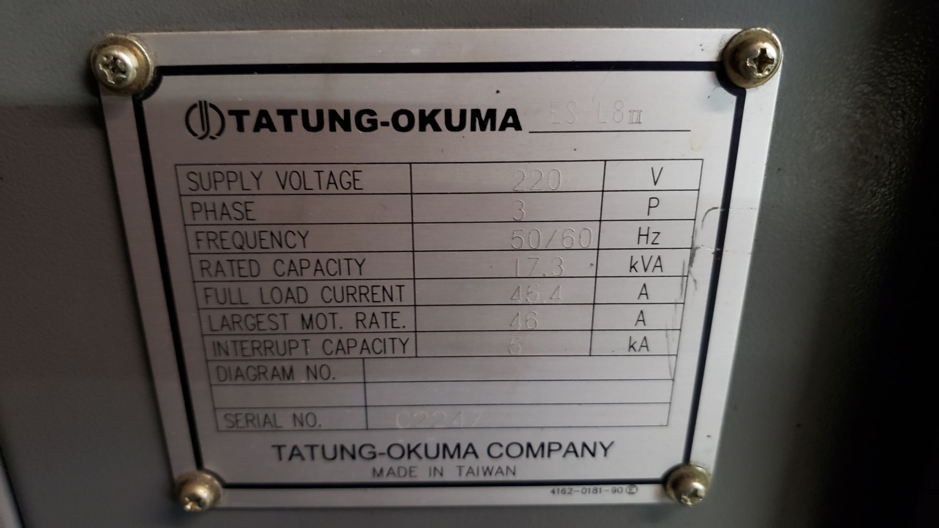Okuma Heritage ESL8II CNC Lathe, OSPU10L Control, 12 ATC, Chip Conveyor, w/ IEMCA Bar Feeder - Image 19 of 21