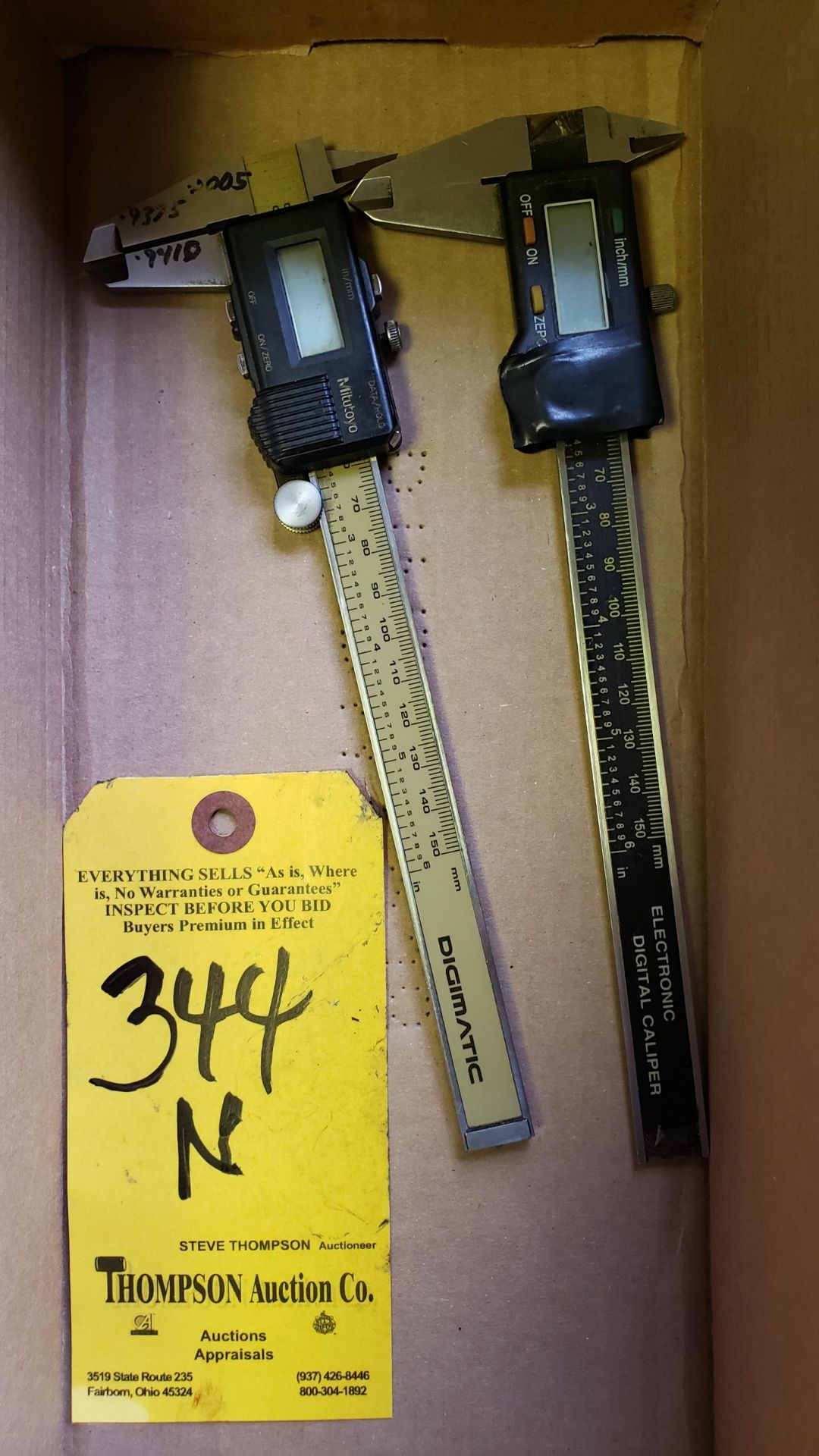 Mitutoyo Digimatic and Additional Set of 6 in Calipers