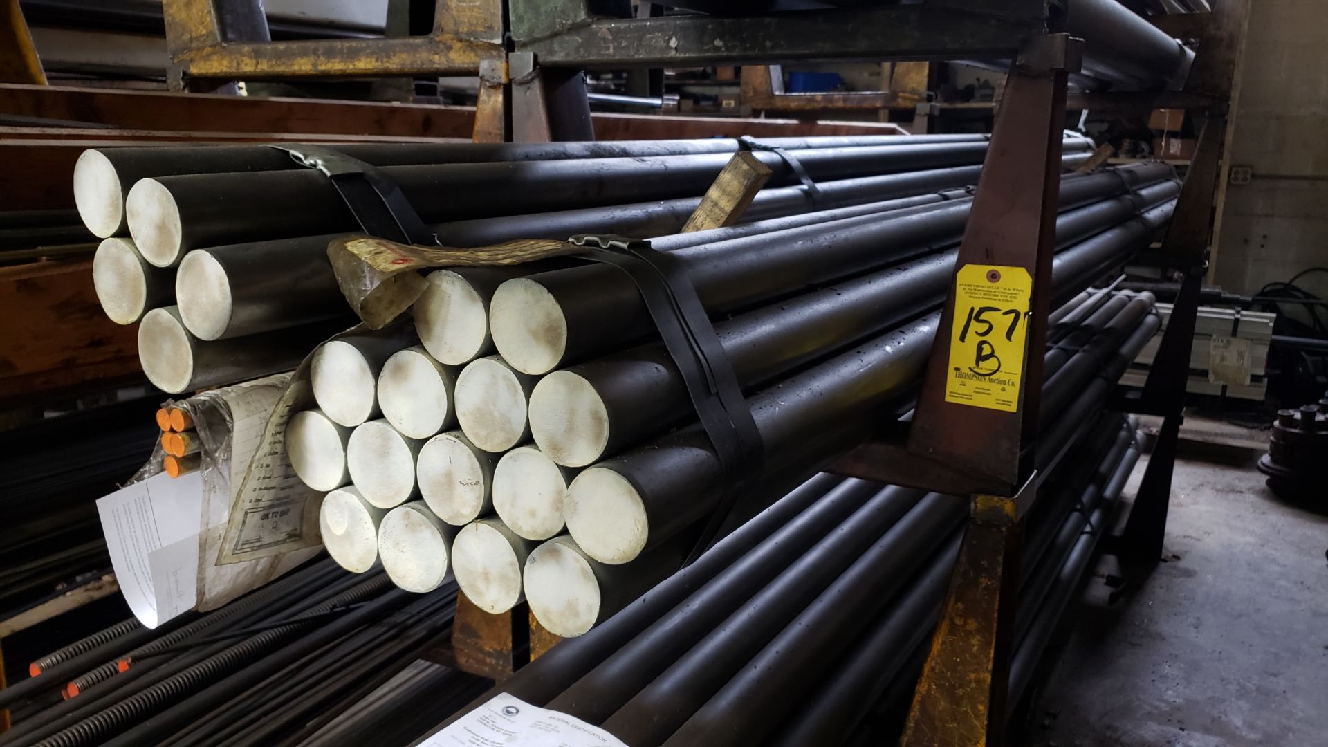 Approx. 55 Bars of 12L14, 144" x 2.62-2.625 Diameter w/ Certification