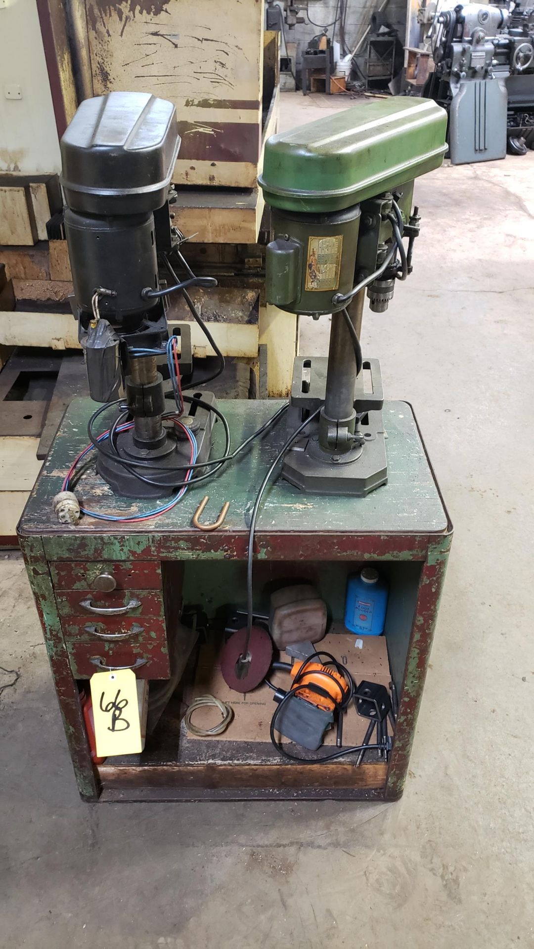 Drill Presses and Cabinet