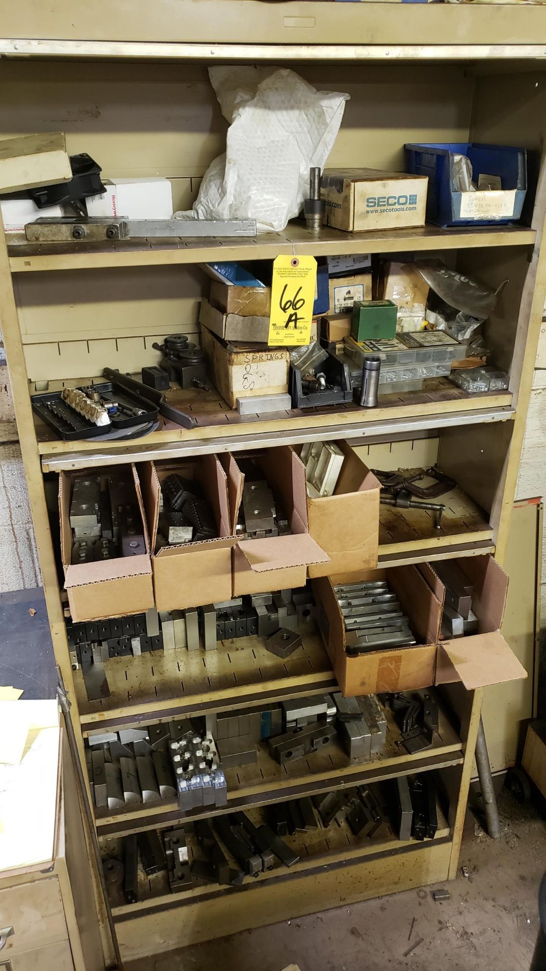 Cabinet and Contents, Vise Jaws and Misc.