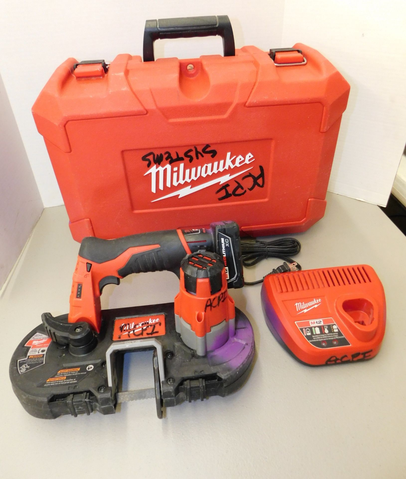 Milwaukee Model 2429-20 12V Cordless Portable Bandsaw with Battery and Charger