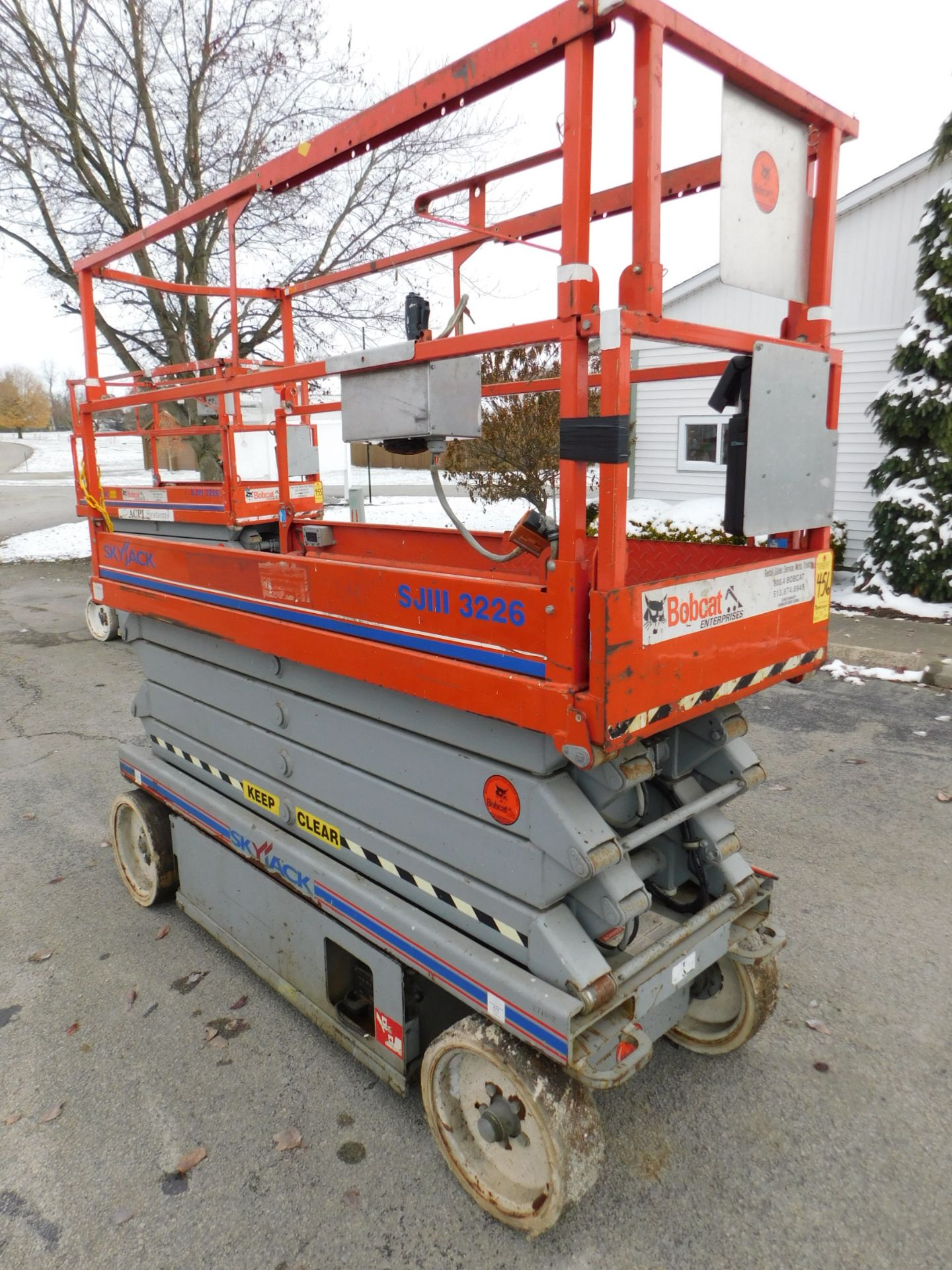 Sky Jack Model SJIII 3226 Electric Scissor Lift, SN 277092, 26' Maximum Platform Height, 500 lb.