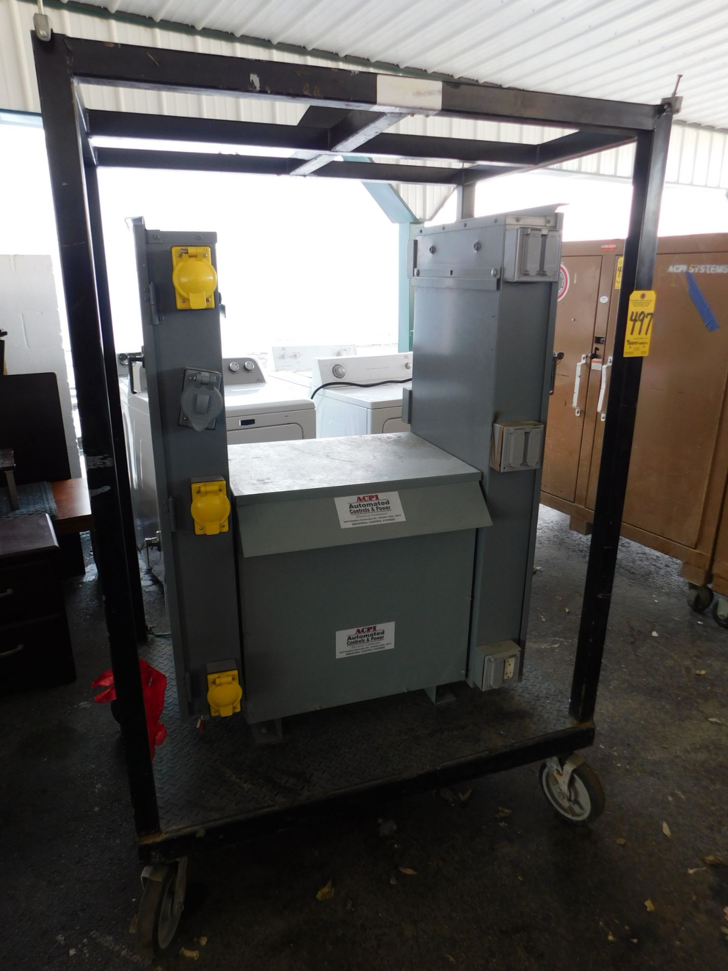 Portable Electrical Supply System with Jefferson 45 KVA, 3 phase Transformer, 480V/208Y/120V LV, and