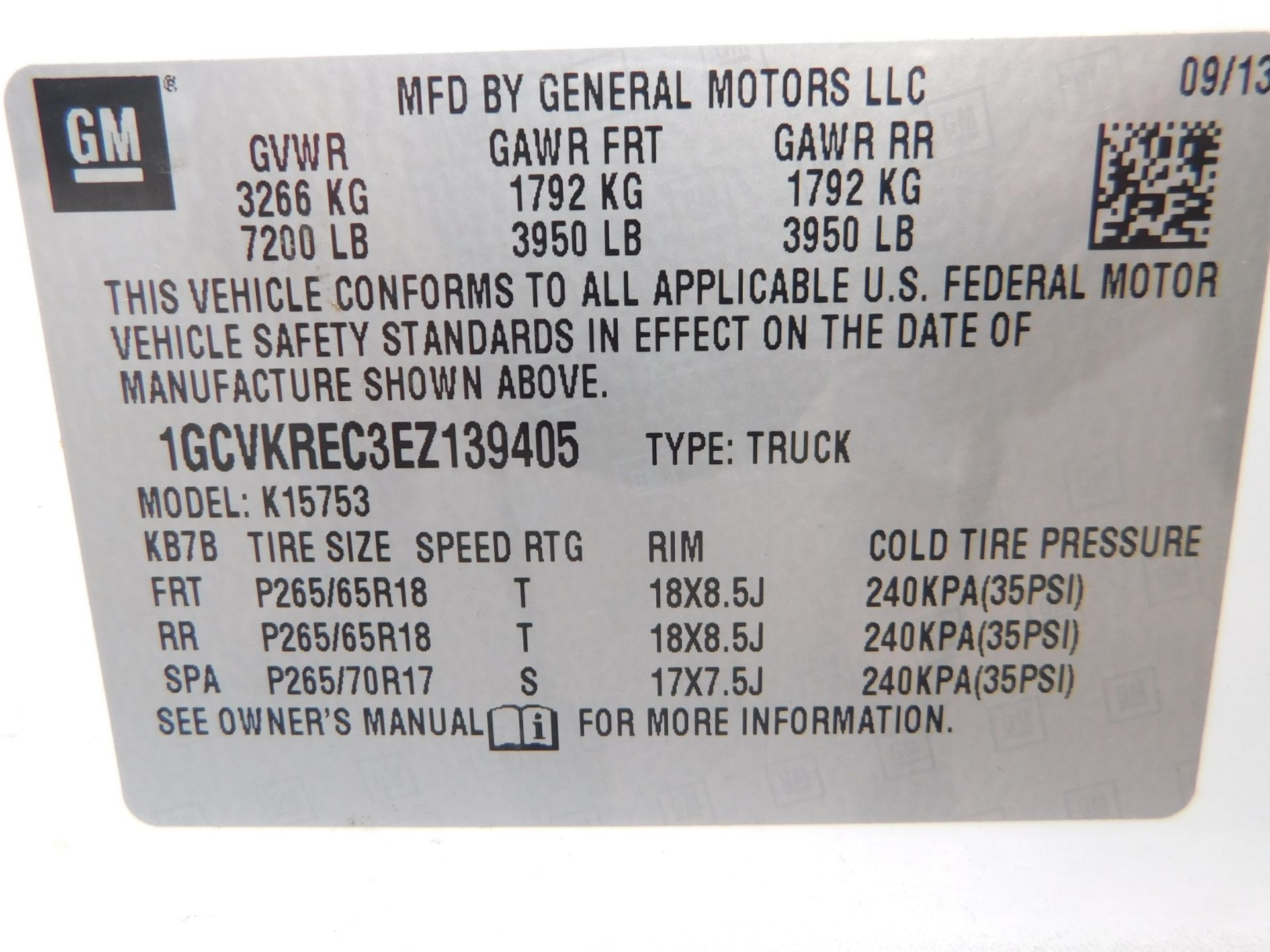 2014 Chevrolet Silverado LT Pickup, VIN 1GCVKREC3EZ139405, 4-Door 4 WD, Automatic, AM/FM, AC, Cruise - Image 21 of 51