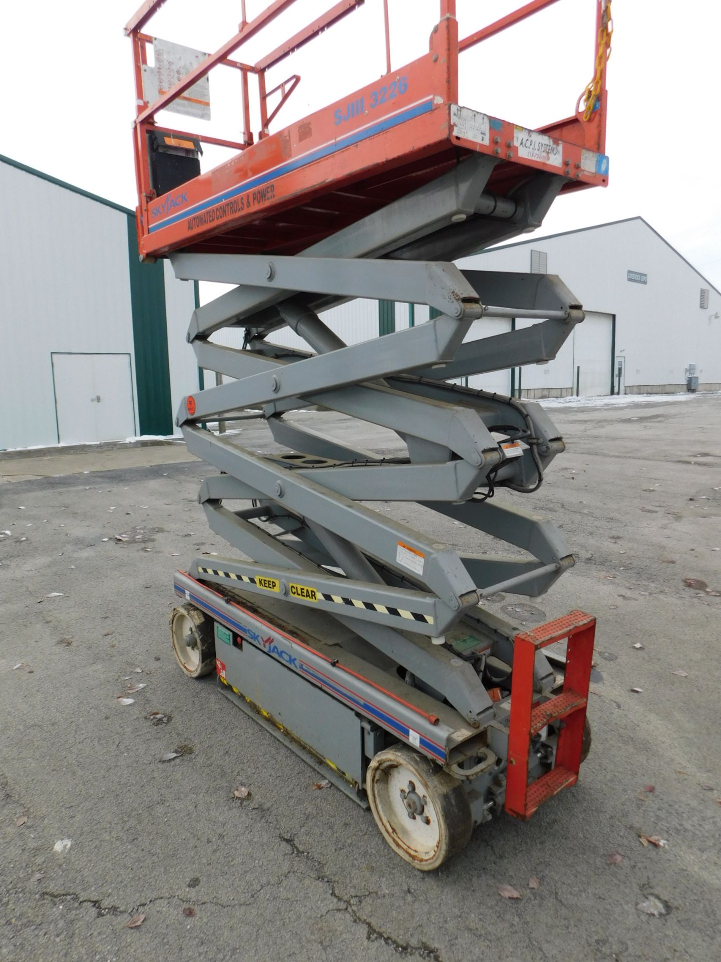 Sky Jack Model SJIII 3226 Electric Scissor Lift, SN 277092, 26' Maximum Platform Height, 500 lb. - Image 14 of 15