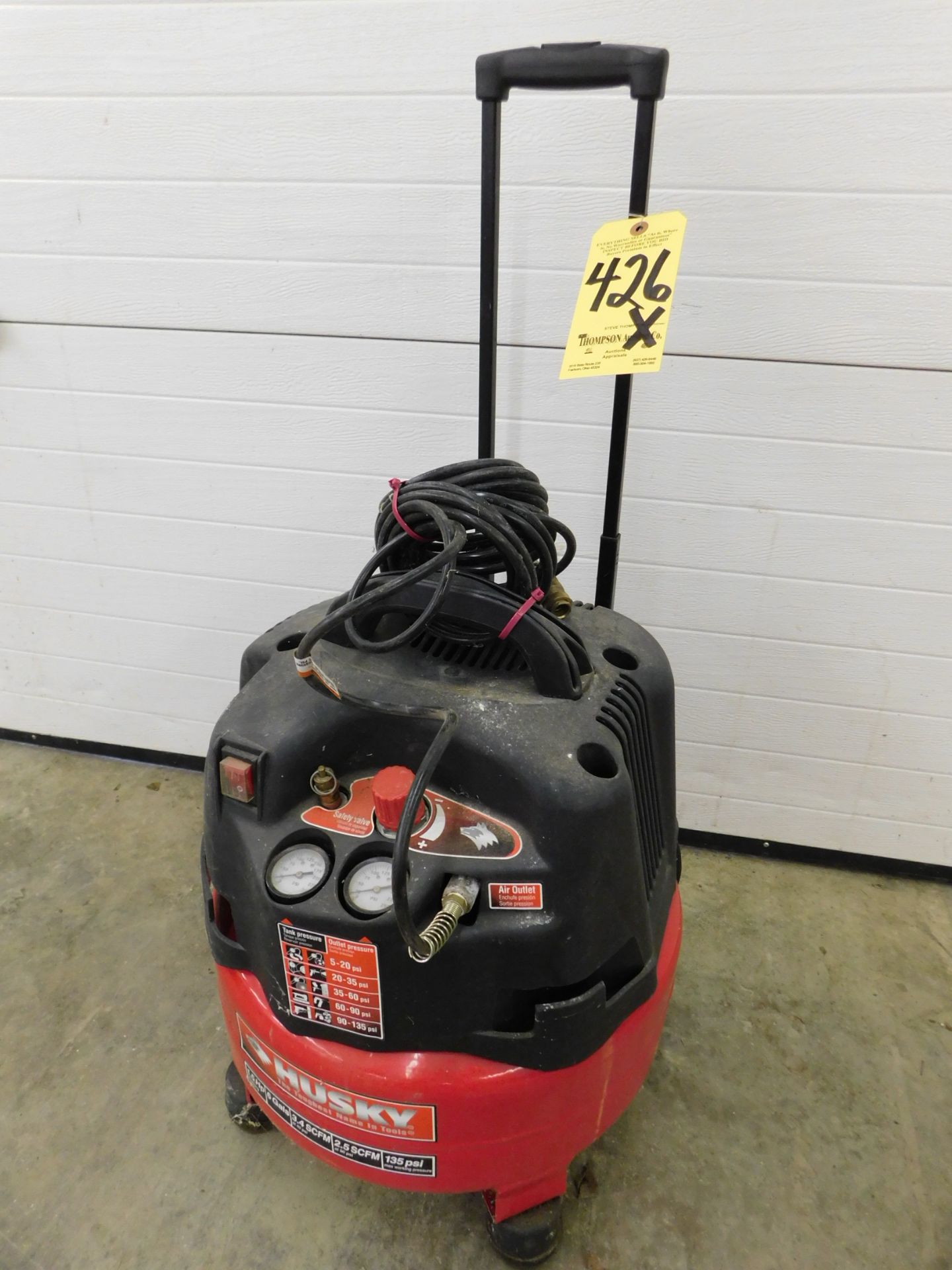 Husky 1.5 HP Portable Air Compressor, 6 Gallon Tank