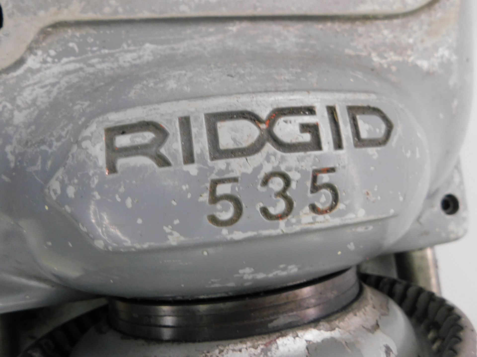 Ridgid Model 535 Pipe Threader, SN EC0 3267, with Die Head, Pipe Cut-Off, Reamer, and Foot Pedal - Image 8 of 12